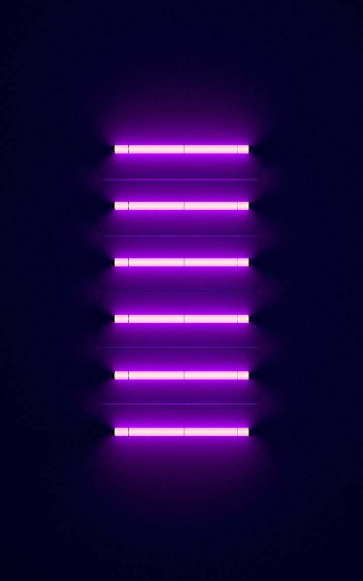 4K Neon iPhone, purple light bars, glowing purple neon tubes, SD Phone Wallpaper
