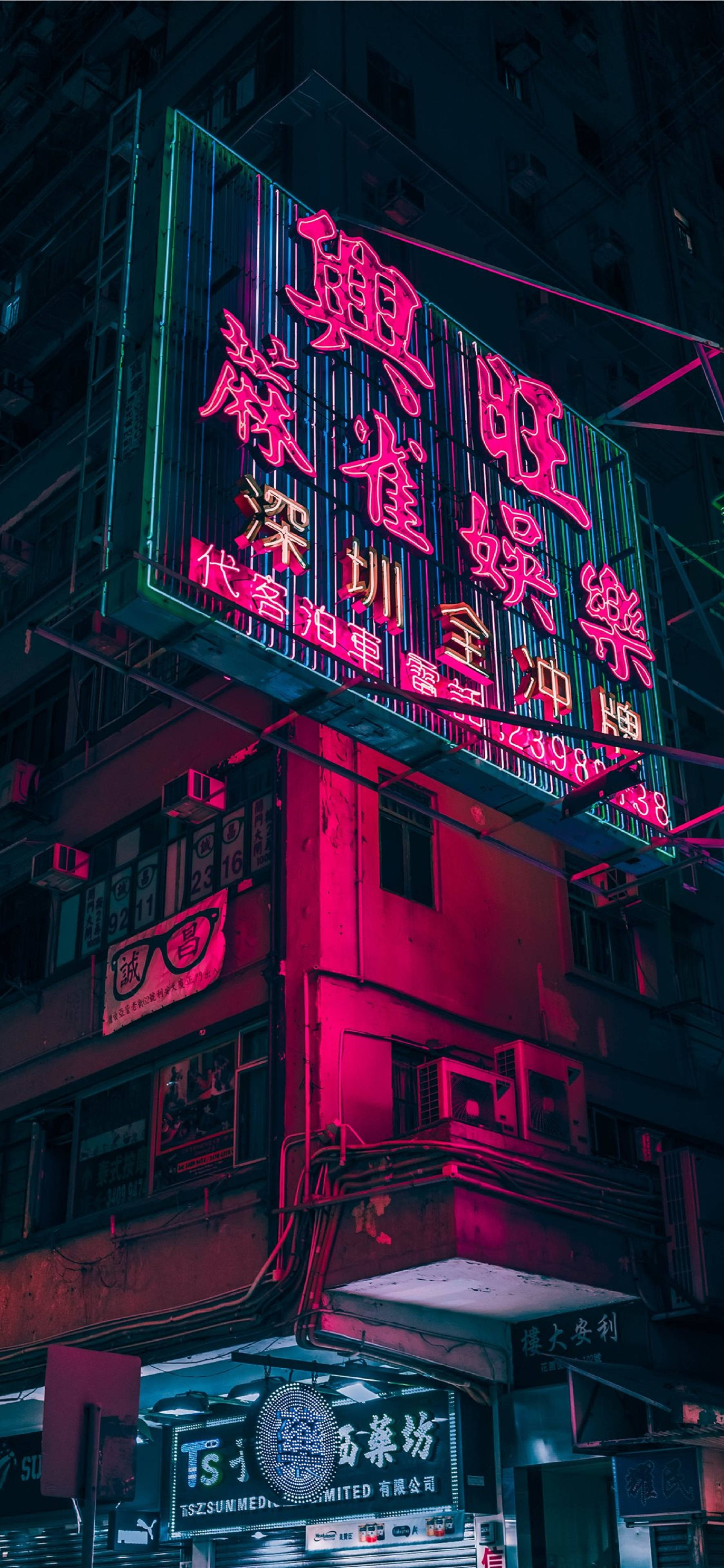4K Neon iPhone, purple, neon signs, 4K Phone Wallpaper