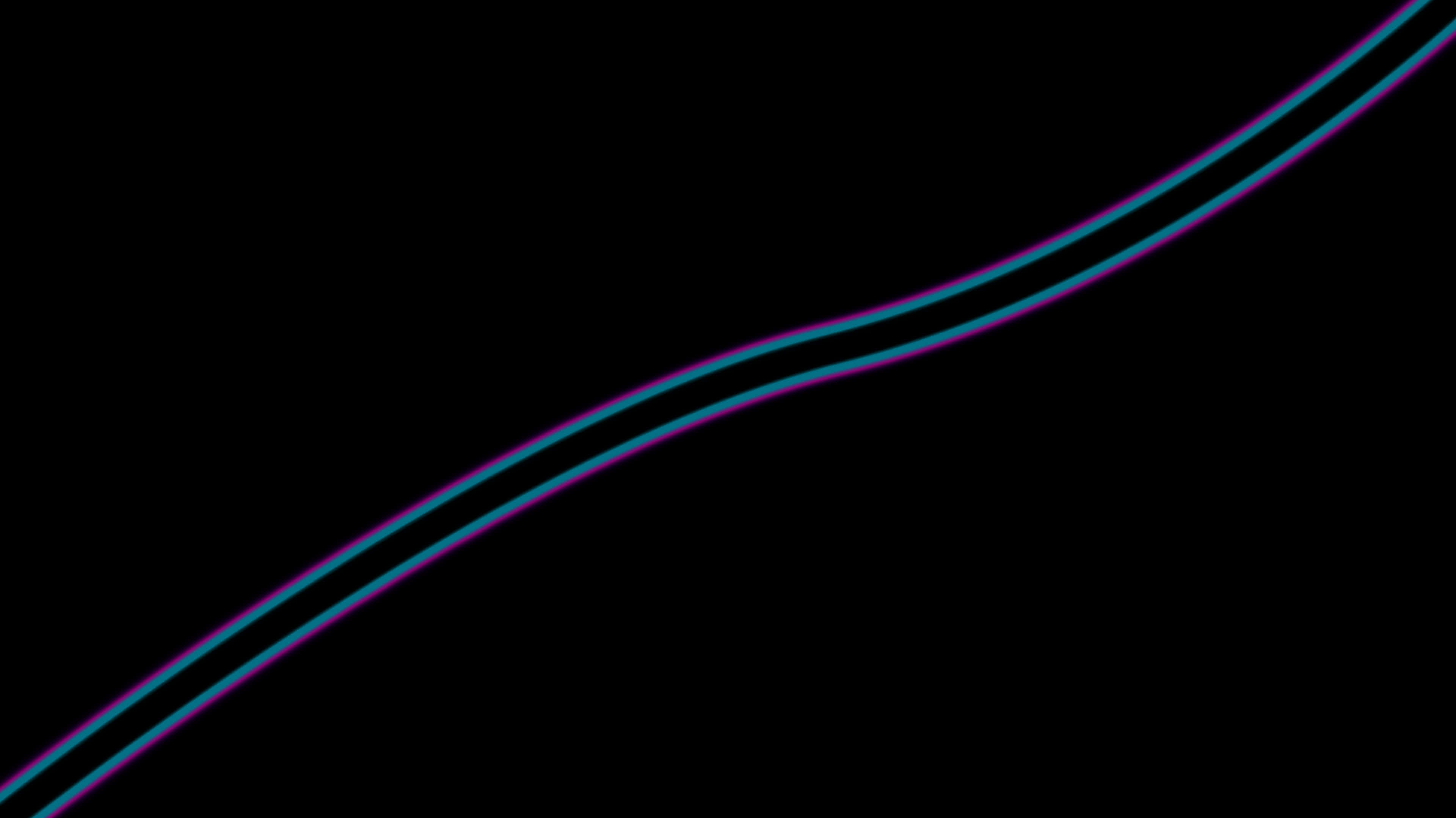 black neon wave, cyan, magenta, 4K Desktop Wallpaper