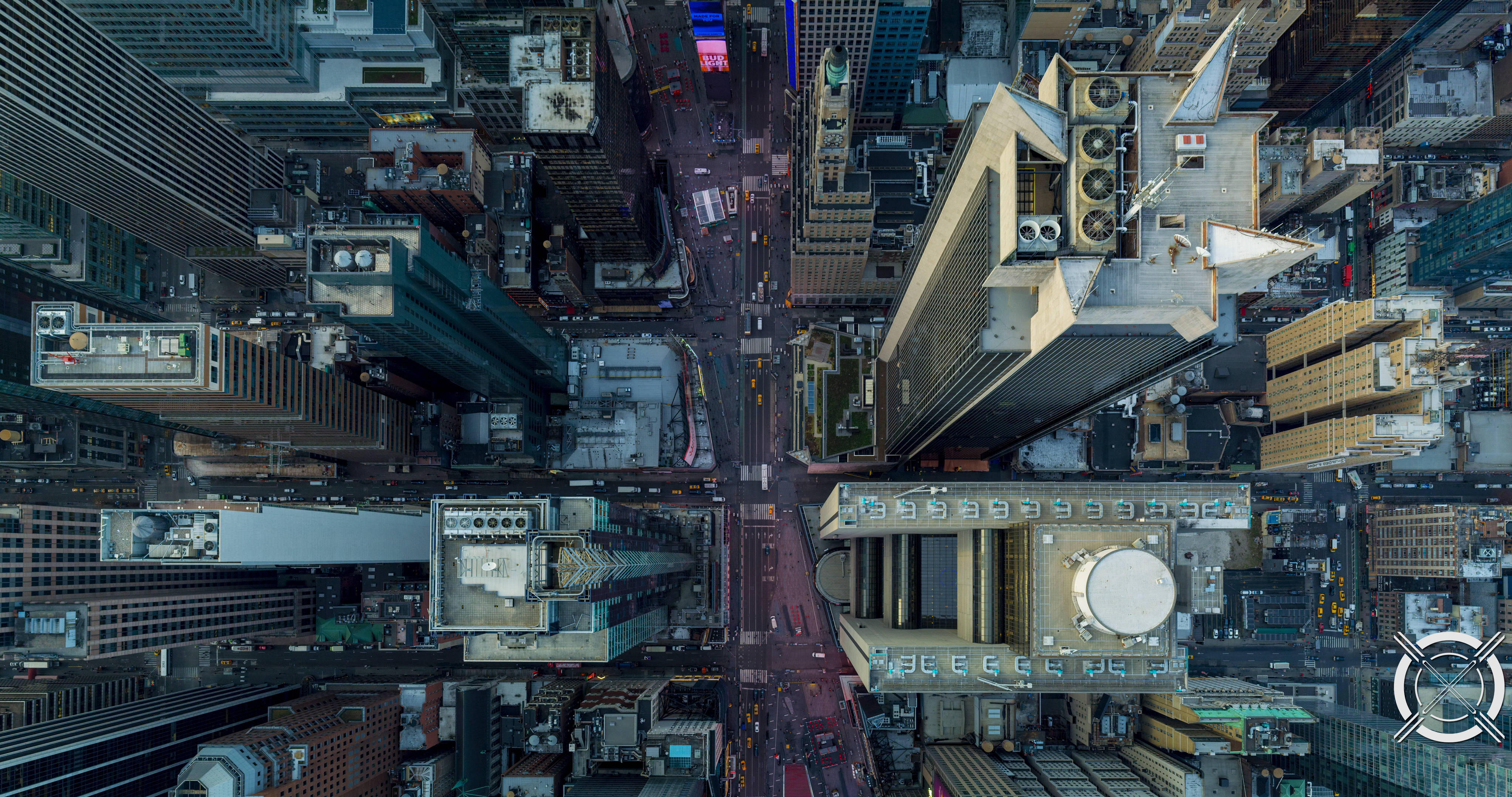 4K New York City, top view, aerial view, 4K Desktop Wallpaper