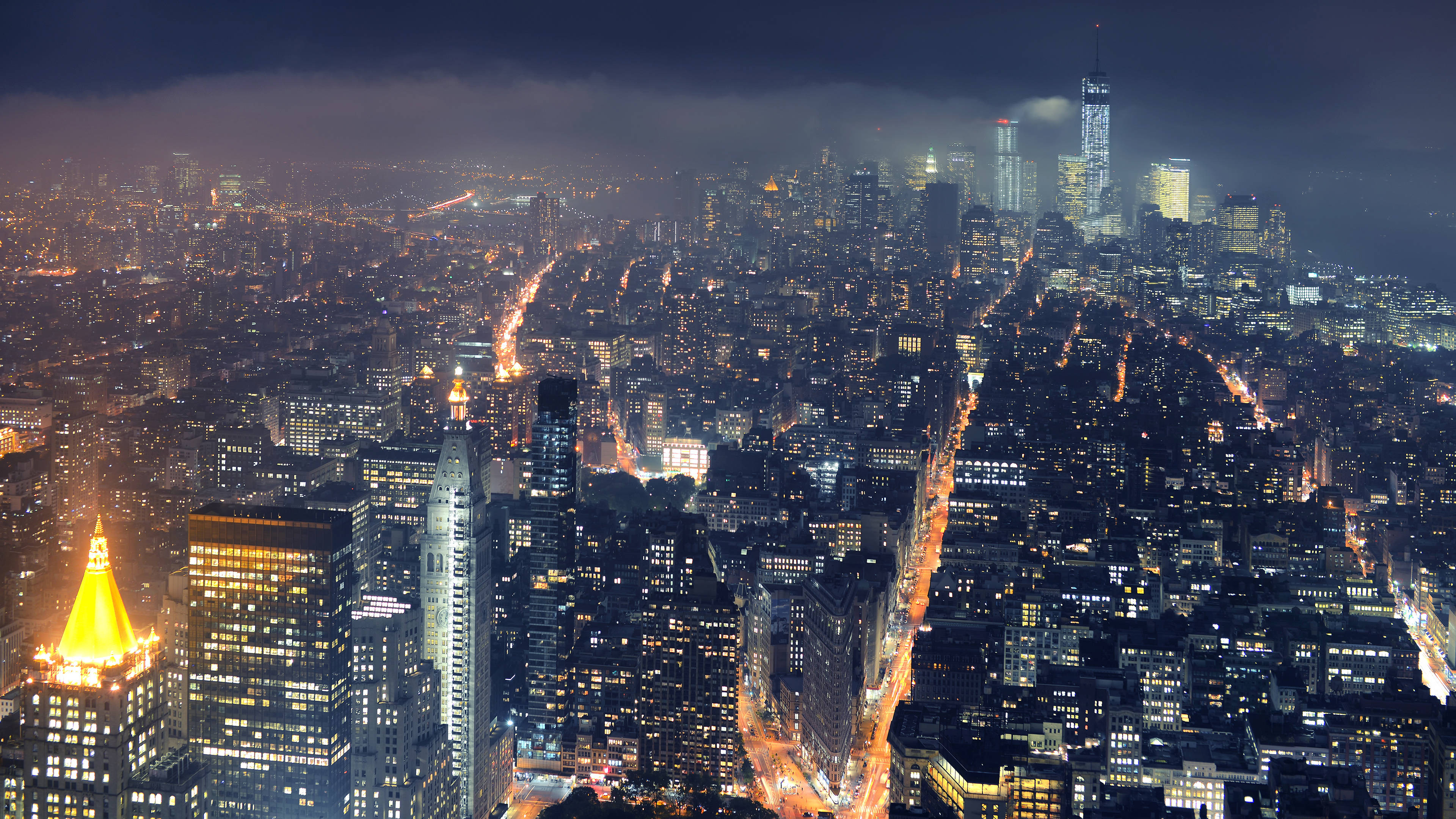 4K New York City, aerial view, sprawling city, 4K Desktop Wallpaper