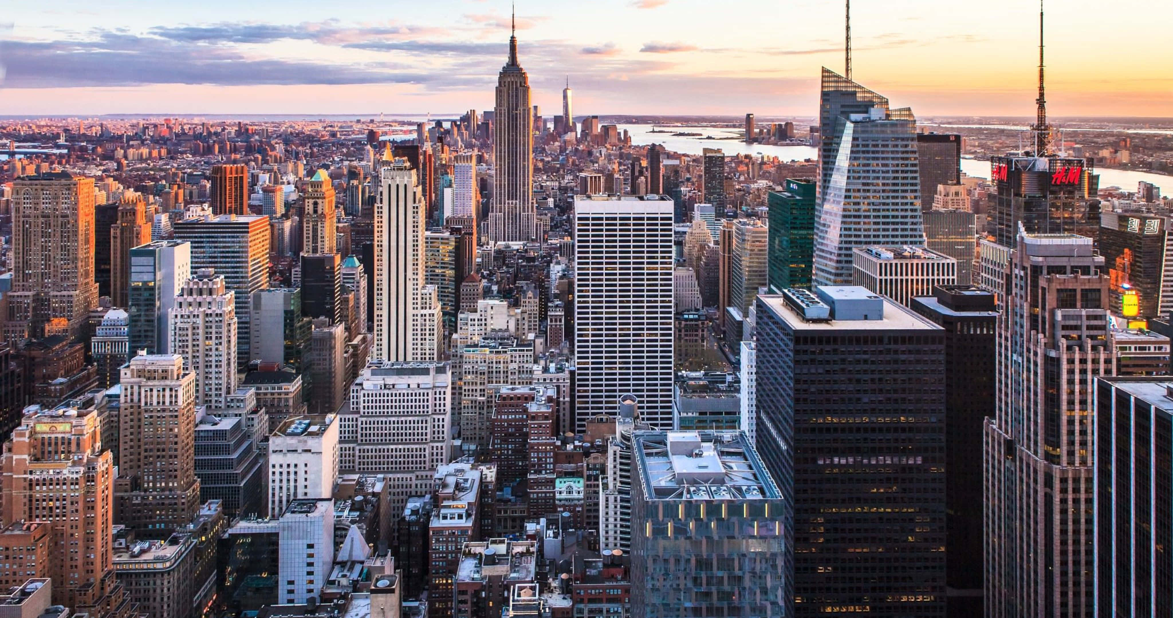 New York City, 4K Ultra HD, sunset, 4K Desktop Wallpaper