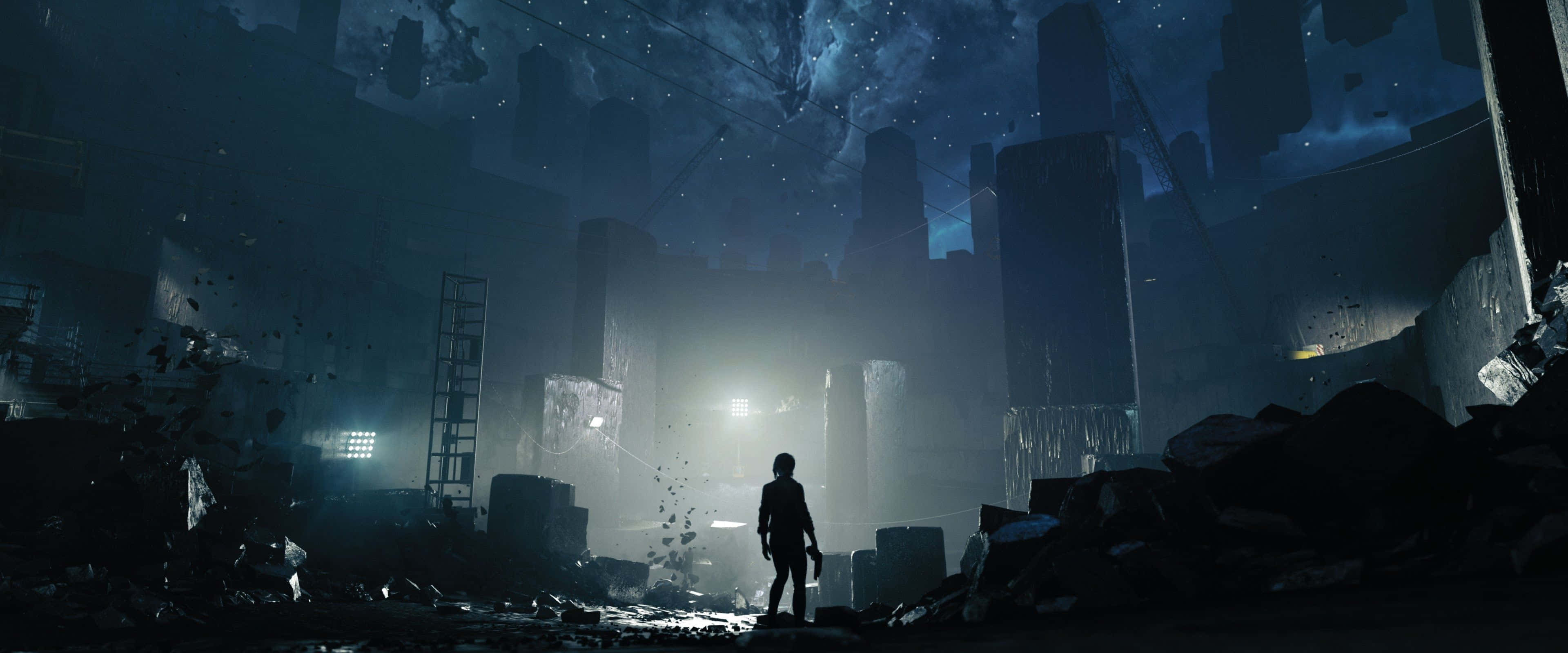 4K PC Monitor, 3840 x 1600, futuristic city, 4K Desktop Wallpaper