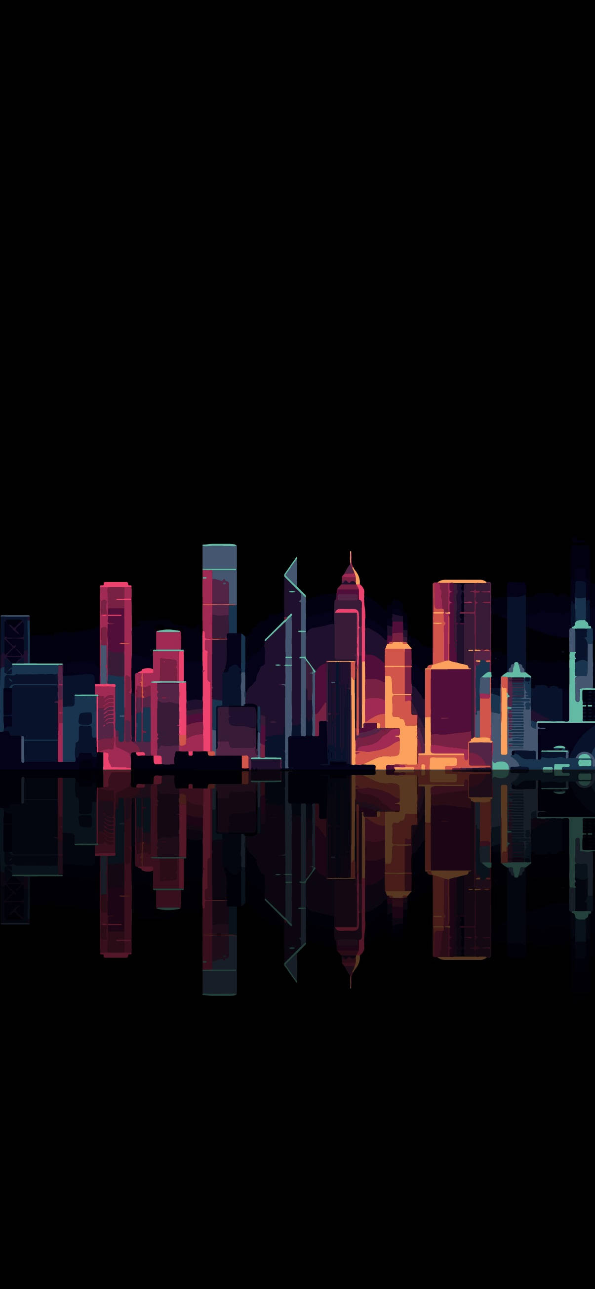 4K Phone, luminous city, neon pink, 2K Phone Wallpaper
