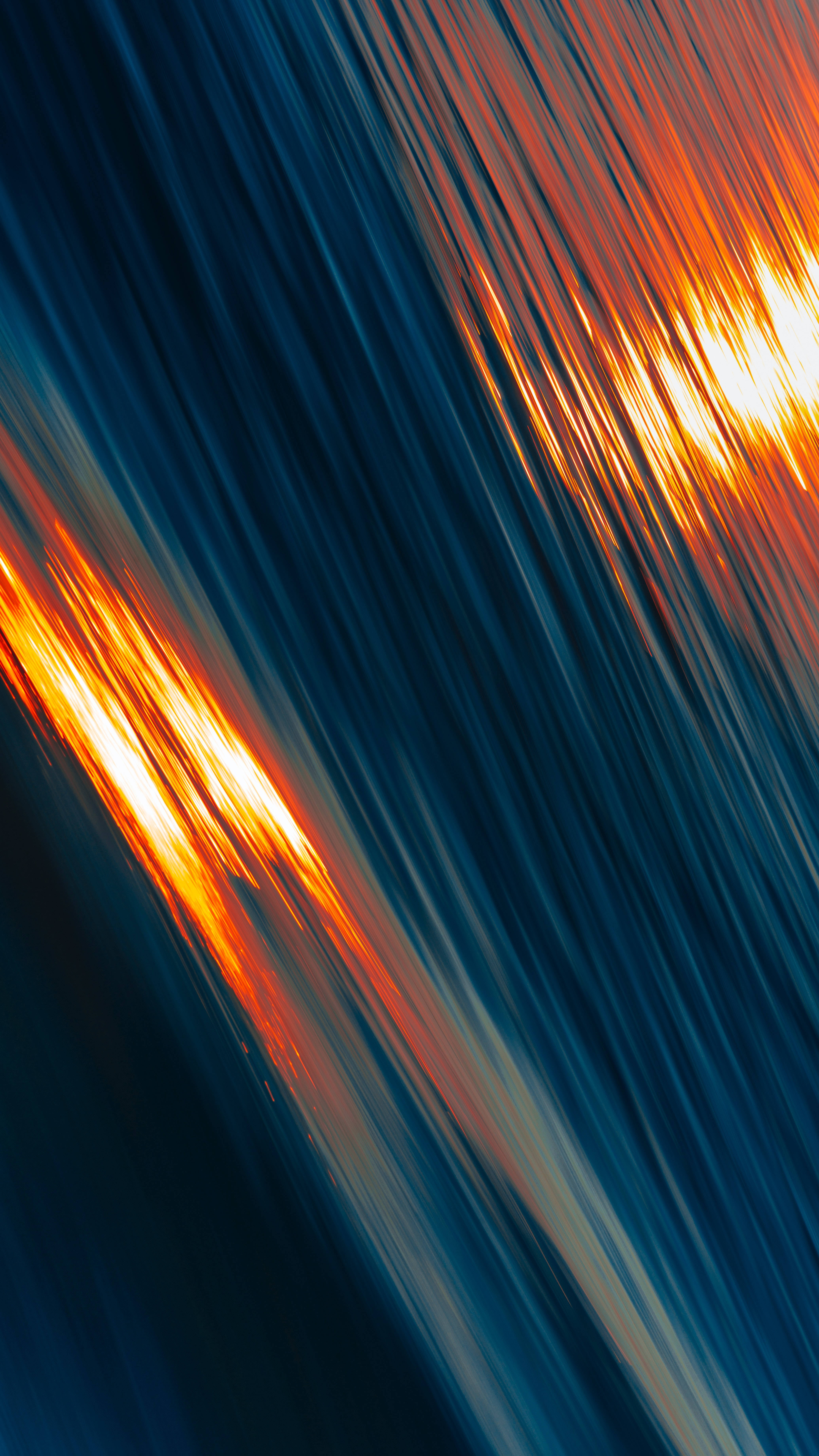 4K Ultra HD Phone, fiery orange, deep blue, 5K Phone Wallpaper