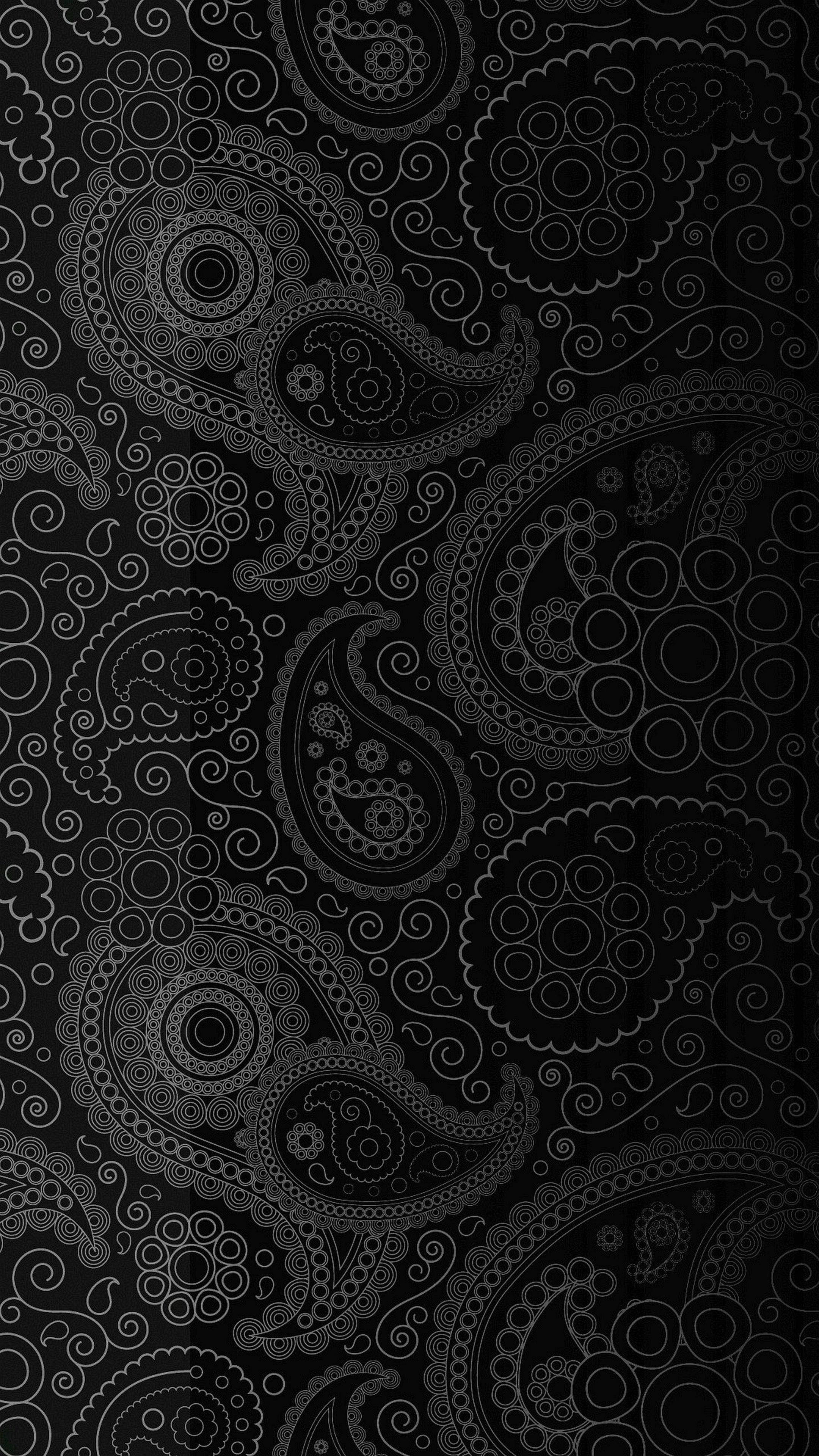 paisley prints, 4K Ultra HD, dark phone, 4K Phone Wallpaper