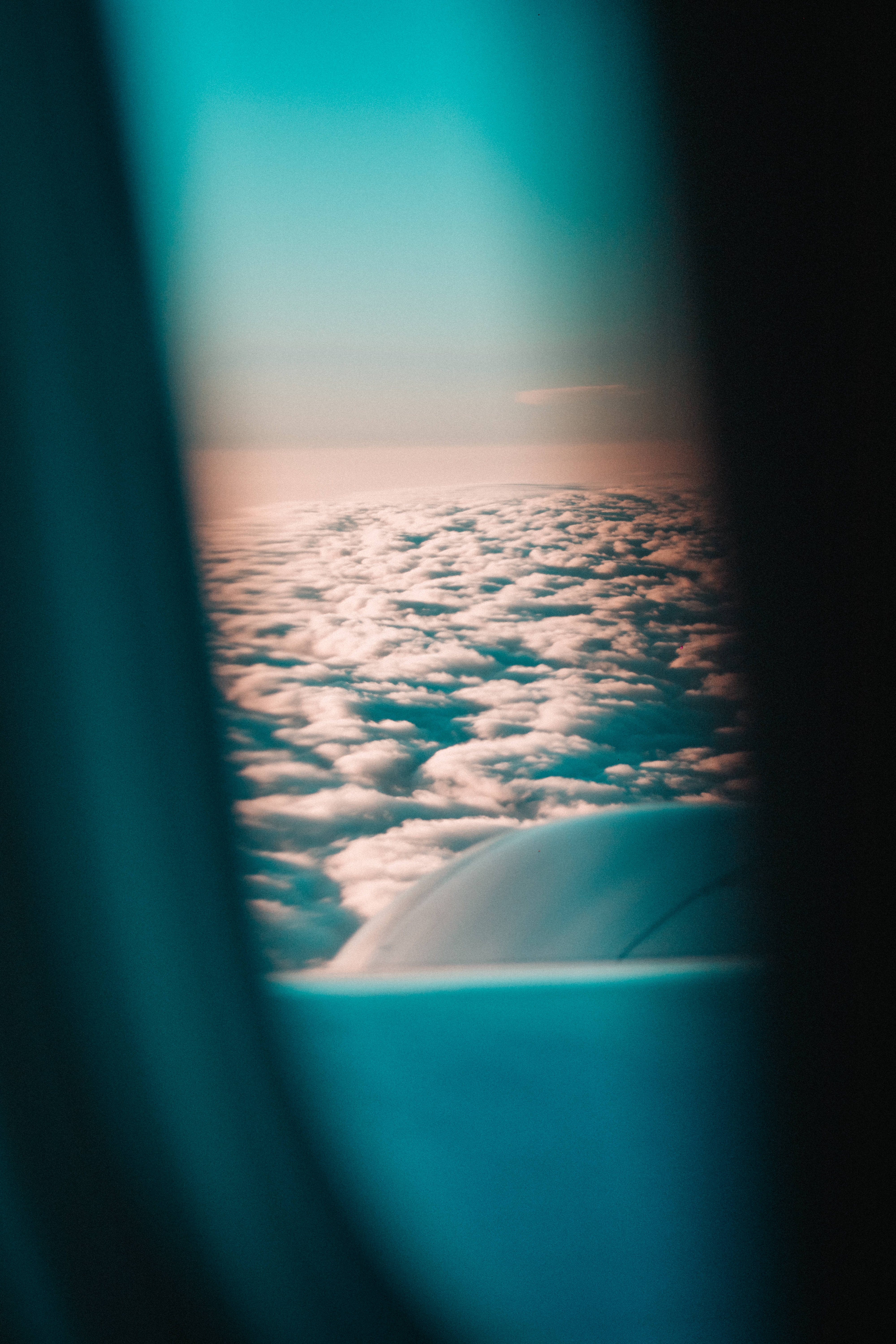 4K Plane, window view, sea of clouds, 5K Phone Wallpaper