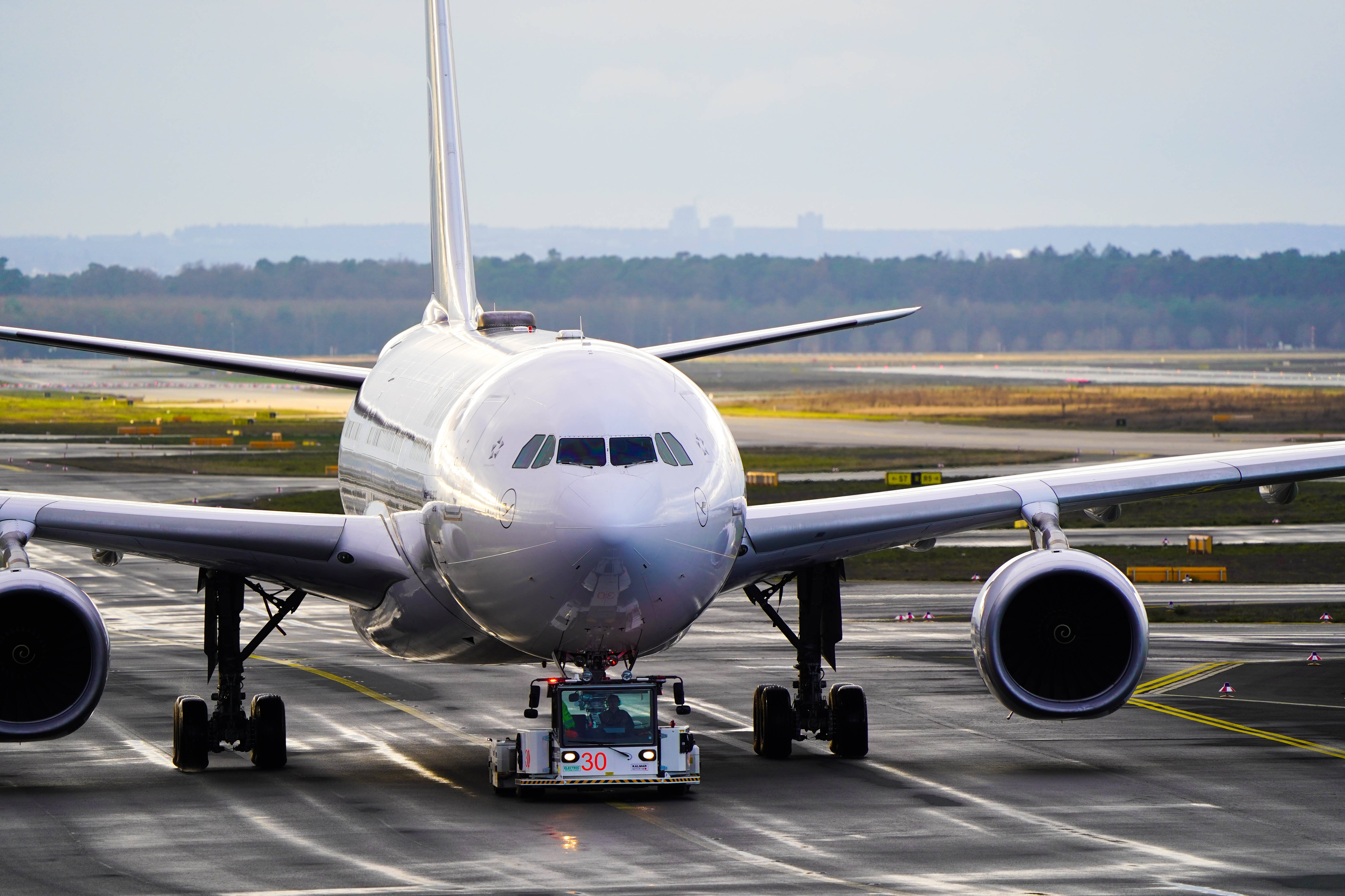 4K Plane, passenger jet, white, 5K Desktop Wallpaper