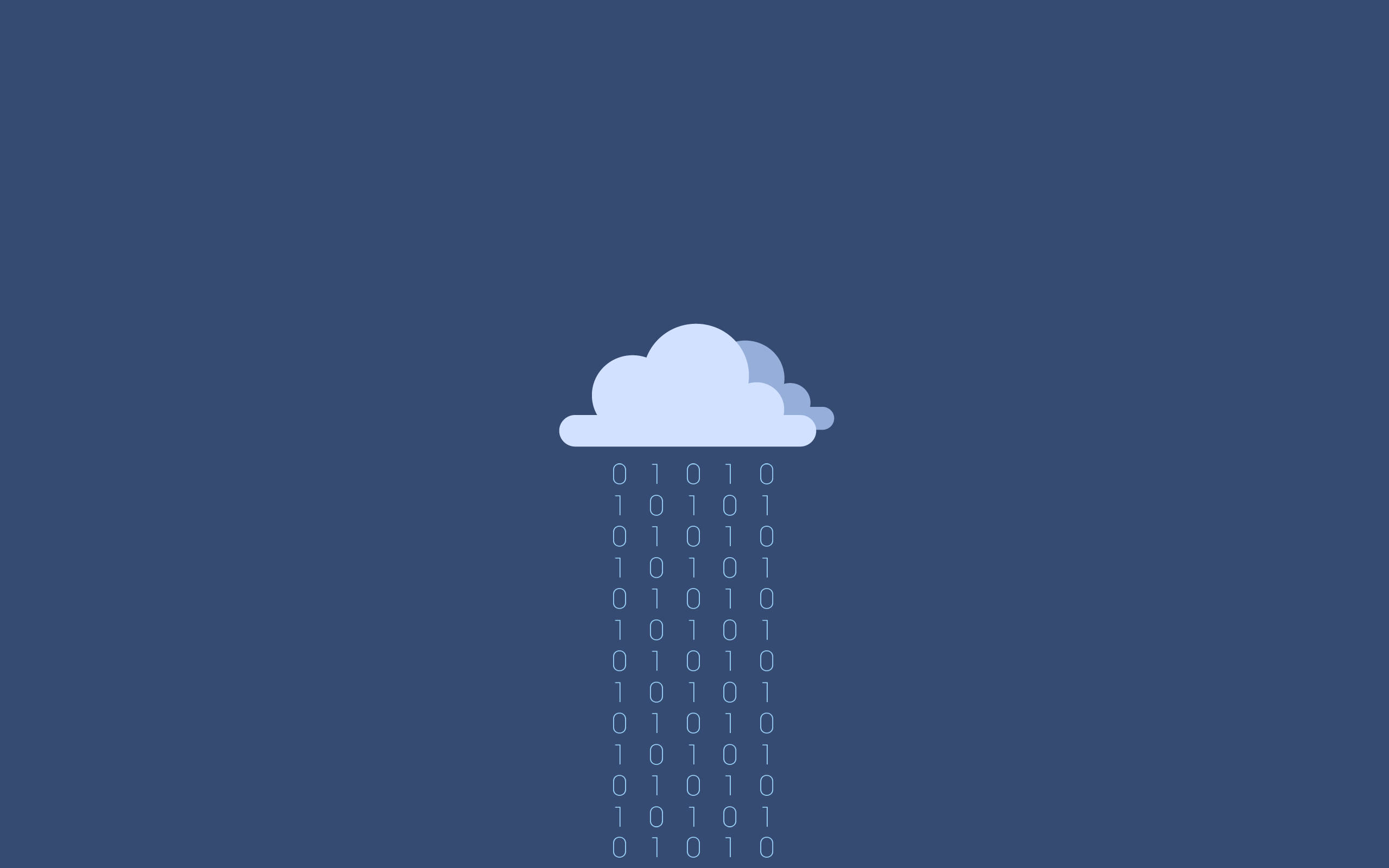4K Programming, grey cloud, binary code, 2K Desktop Wallpaper