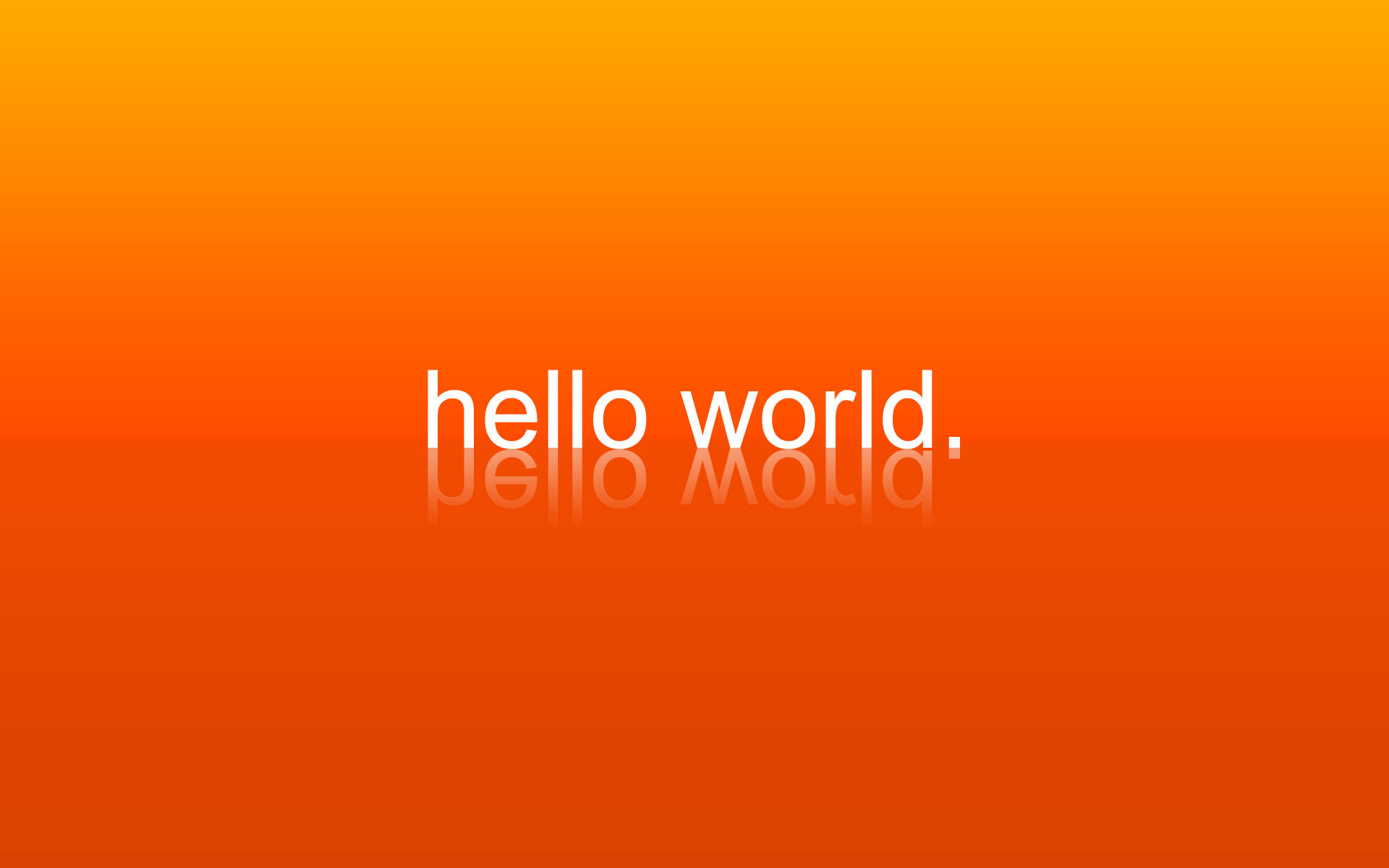 4K Programming, orange, hello world, Full HD Desktop Wallpaper
