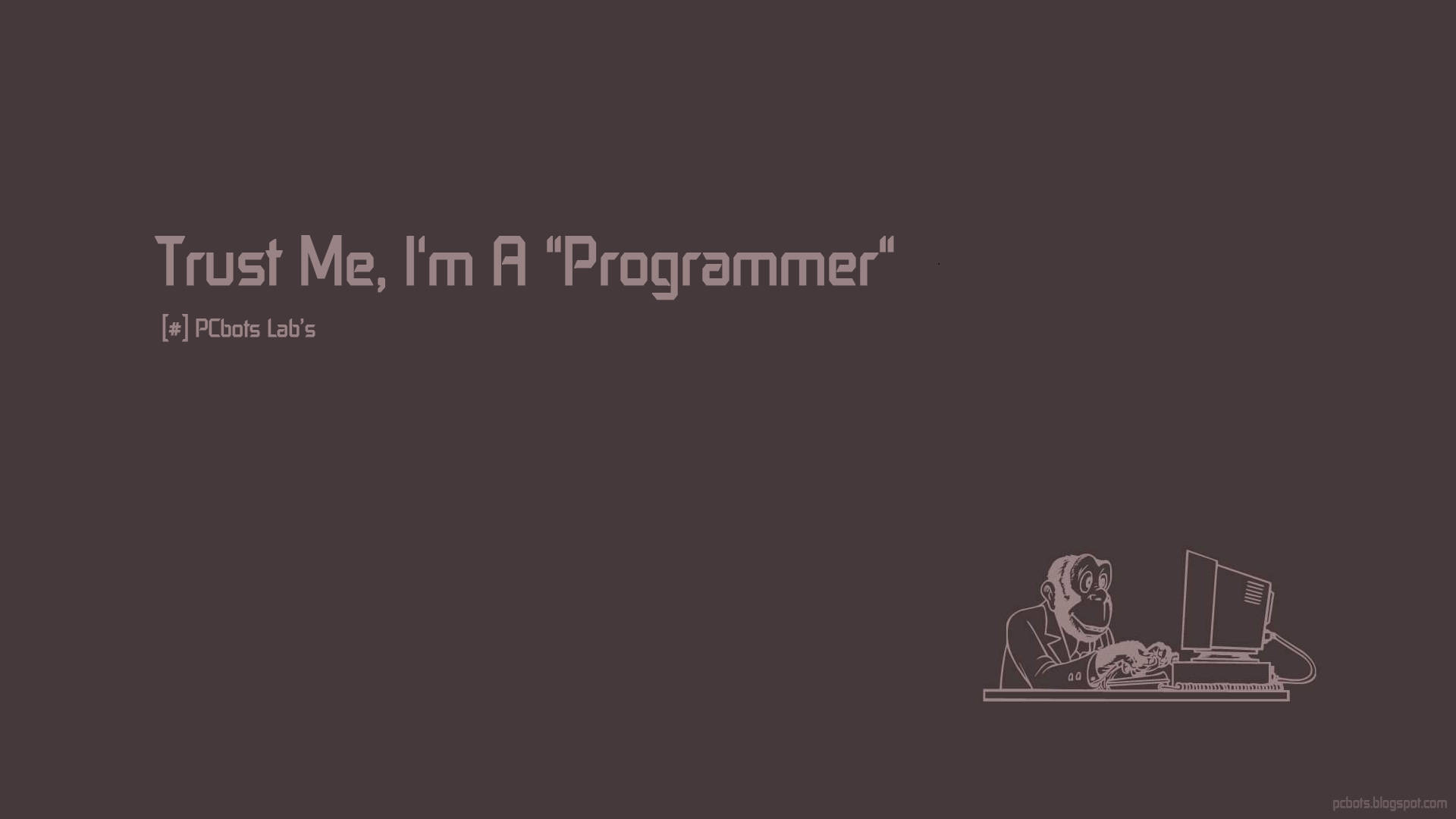 4K Programming, monkey in a suit, typing at a computer, Full HD Desktop Wallpaper