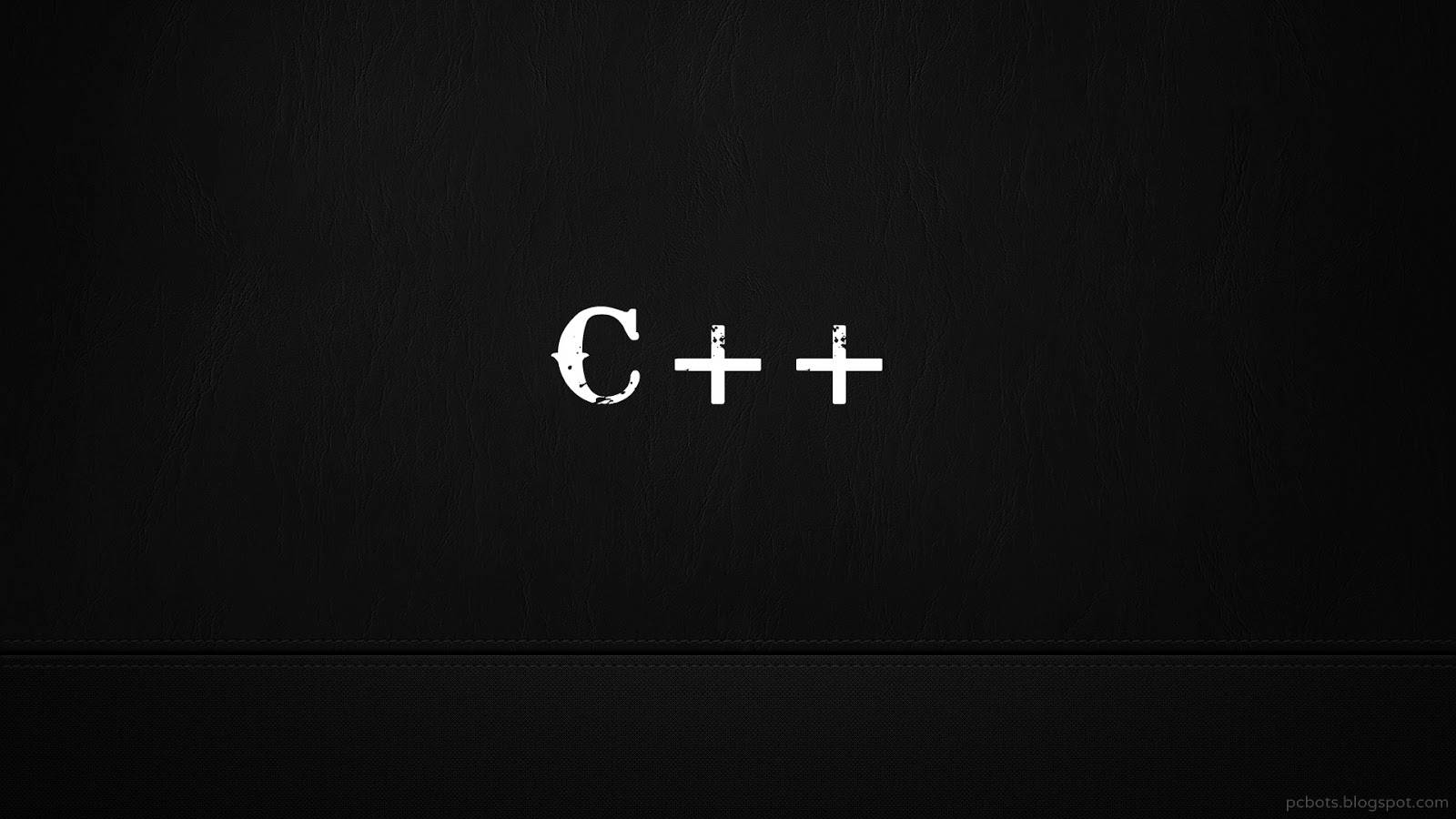 C++, white, black, HD Desktop Wallpaper