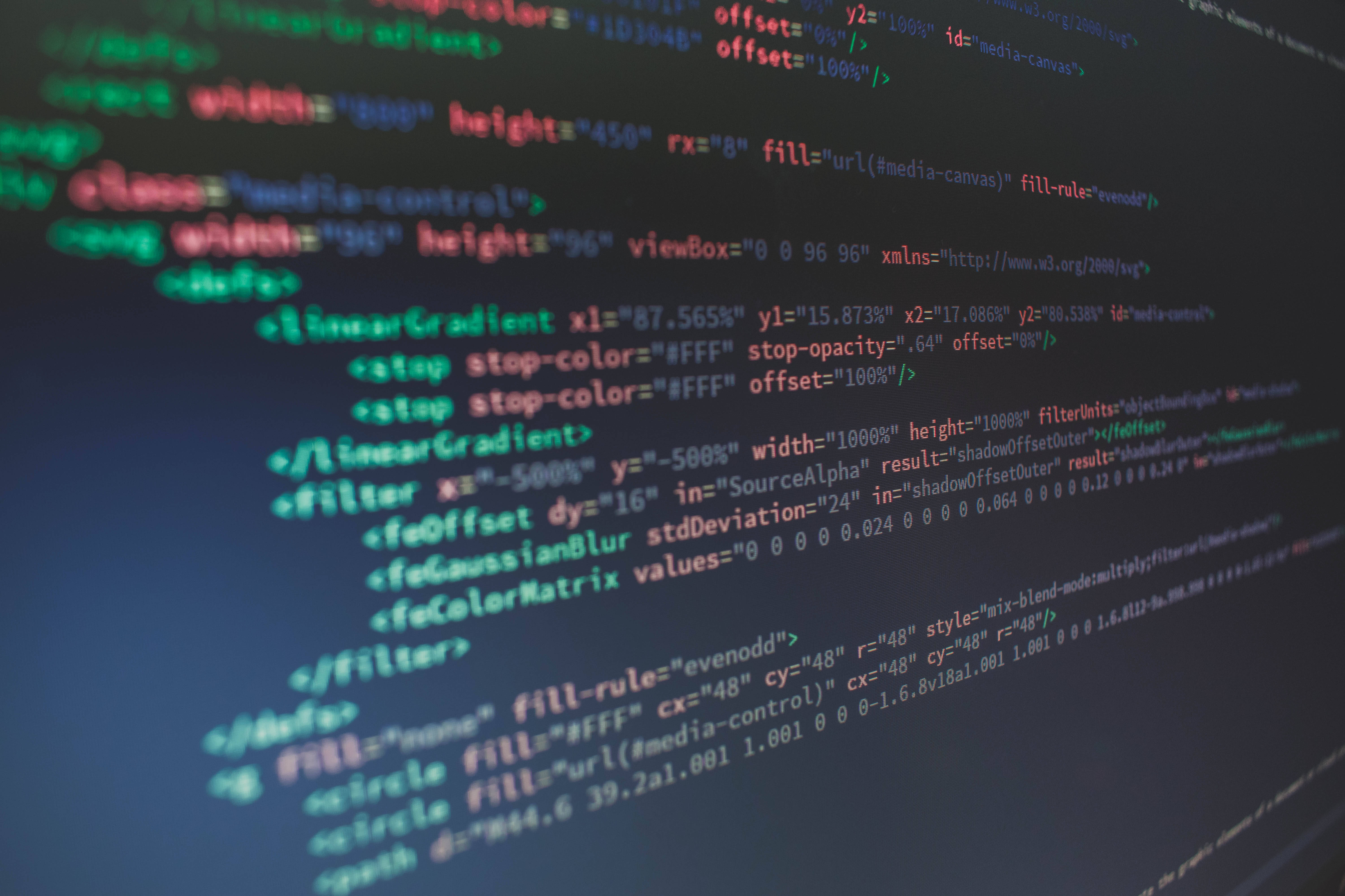 4K Programming, computer monitor, glowing computer code lines, 5K Desktop Wallpaper