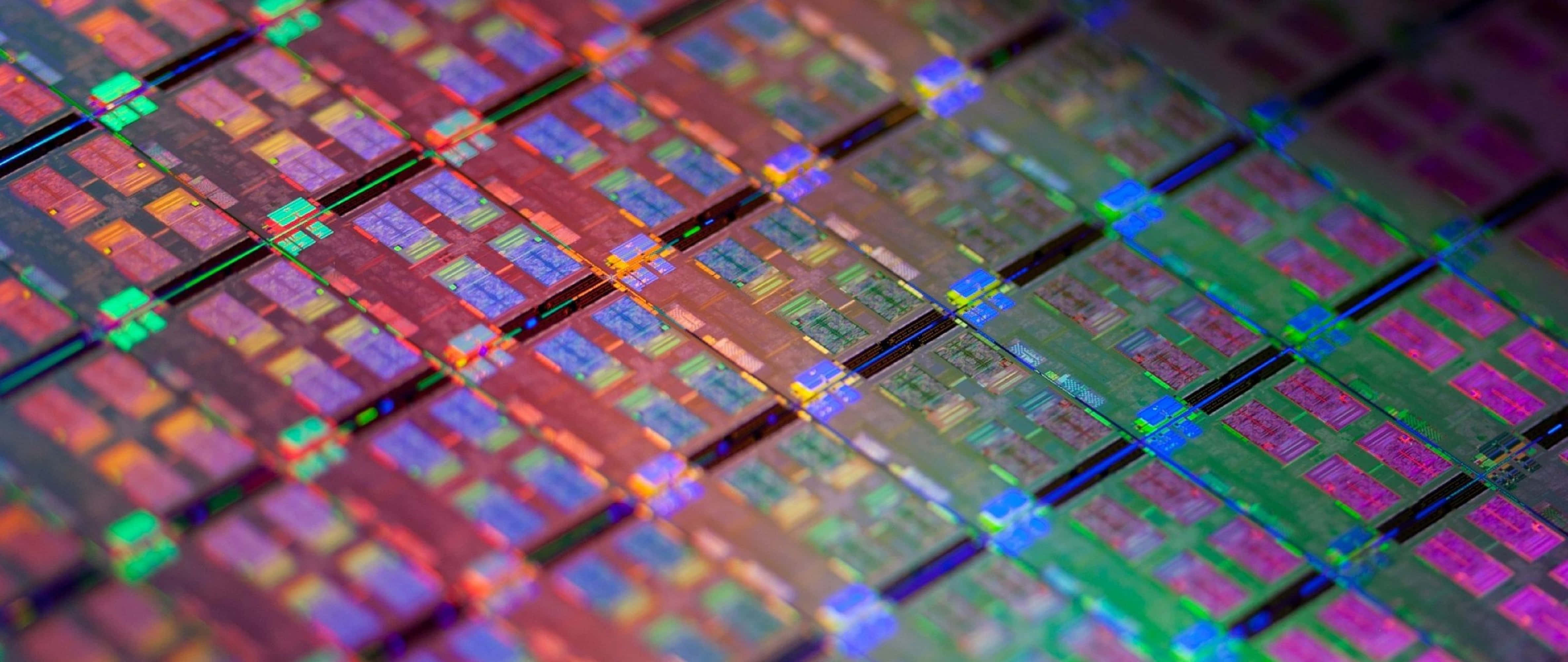 4K Processor Array, silicon wafer, microchips, 4K Desktop Wallpaper
