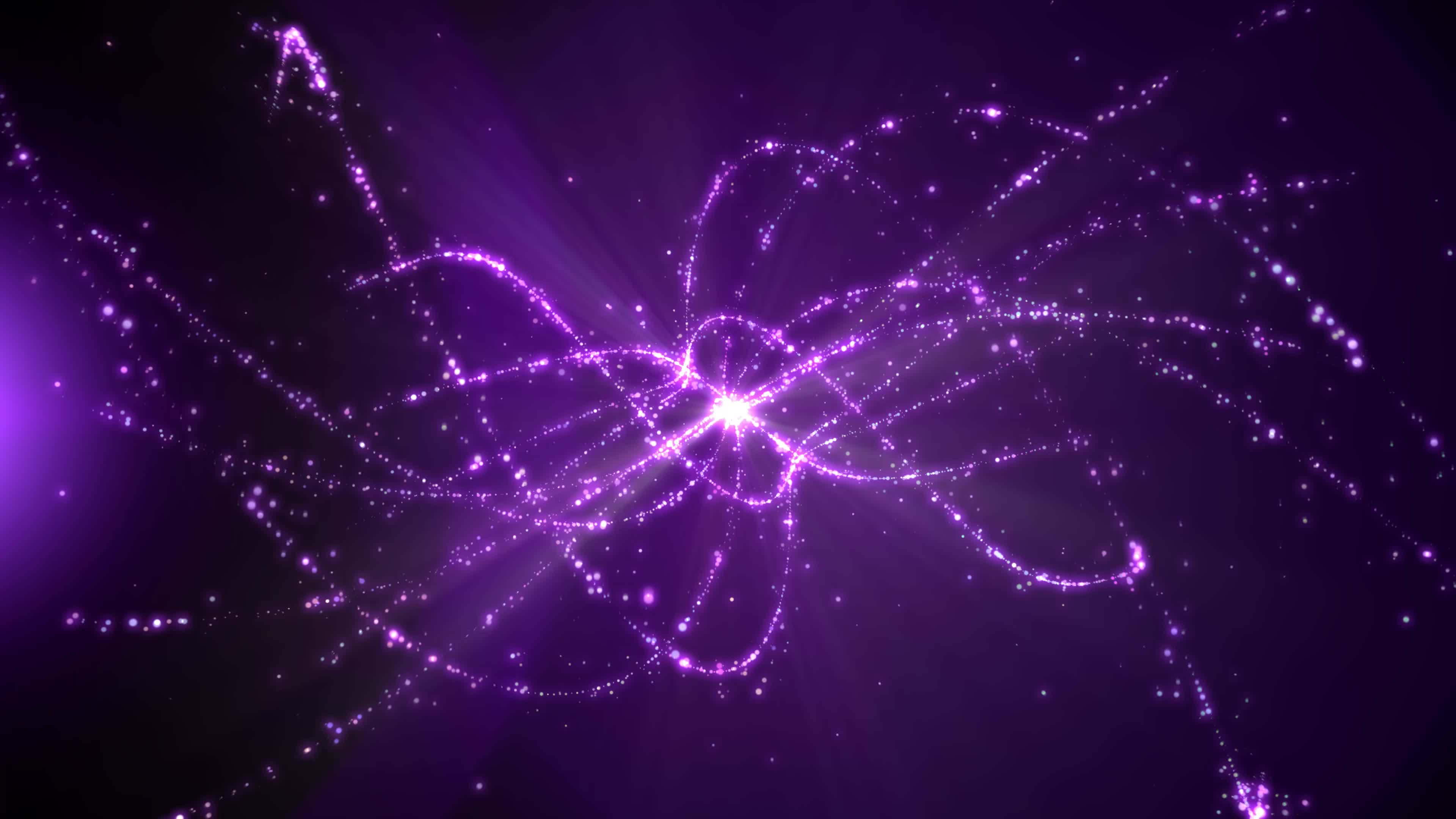 4K, moving purple lights, cosmic burst, 4K Desktop Wallpaper