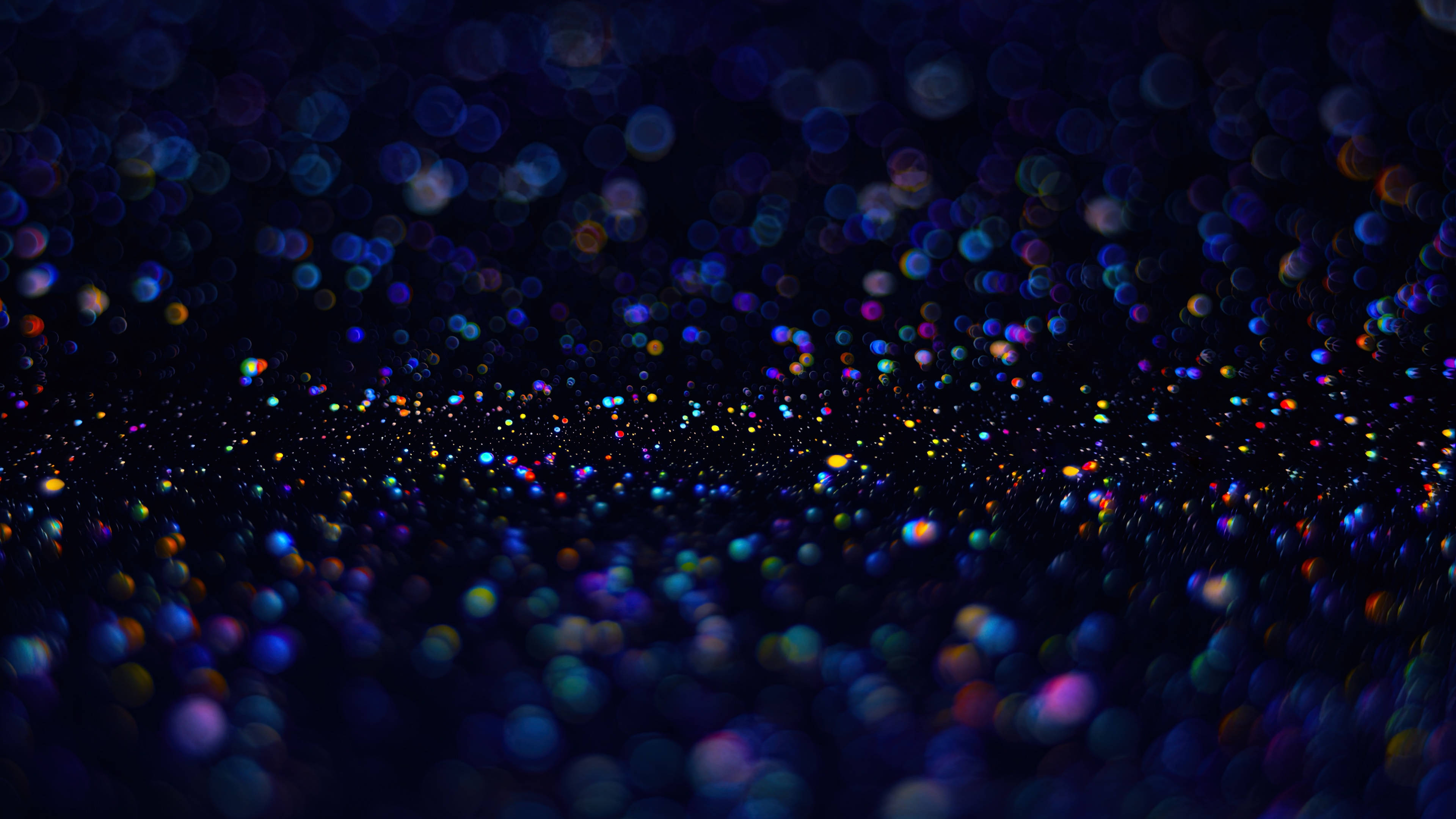 4D Ultra HD Purple Bokeh, colorful bokeh lights, deep cosmic blue background, 4K Desktop Wallpaper