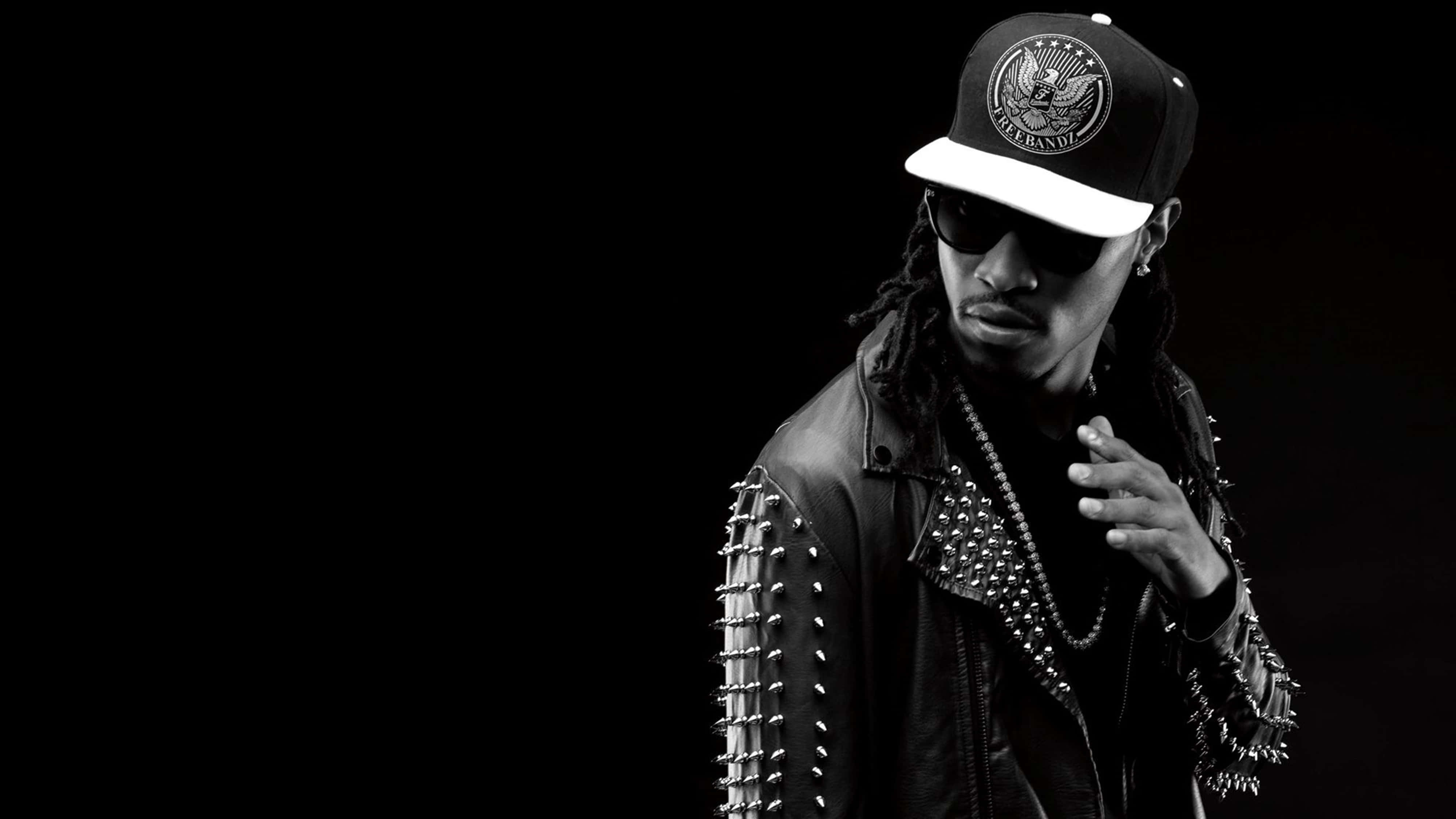 4K Rapper, dreadlocks, studded leather jacket, 4K Desktop Wallpaper