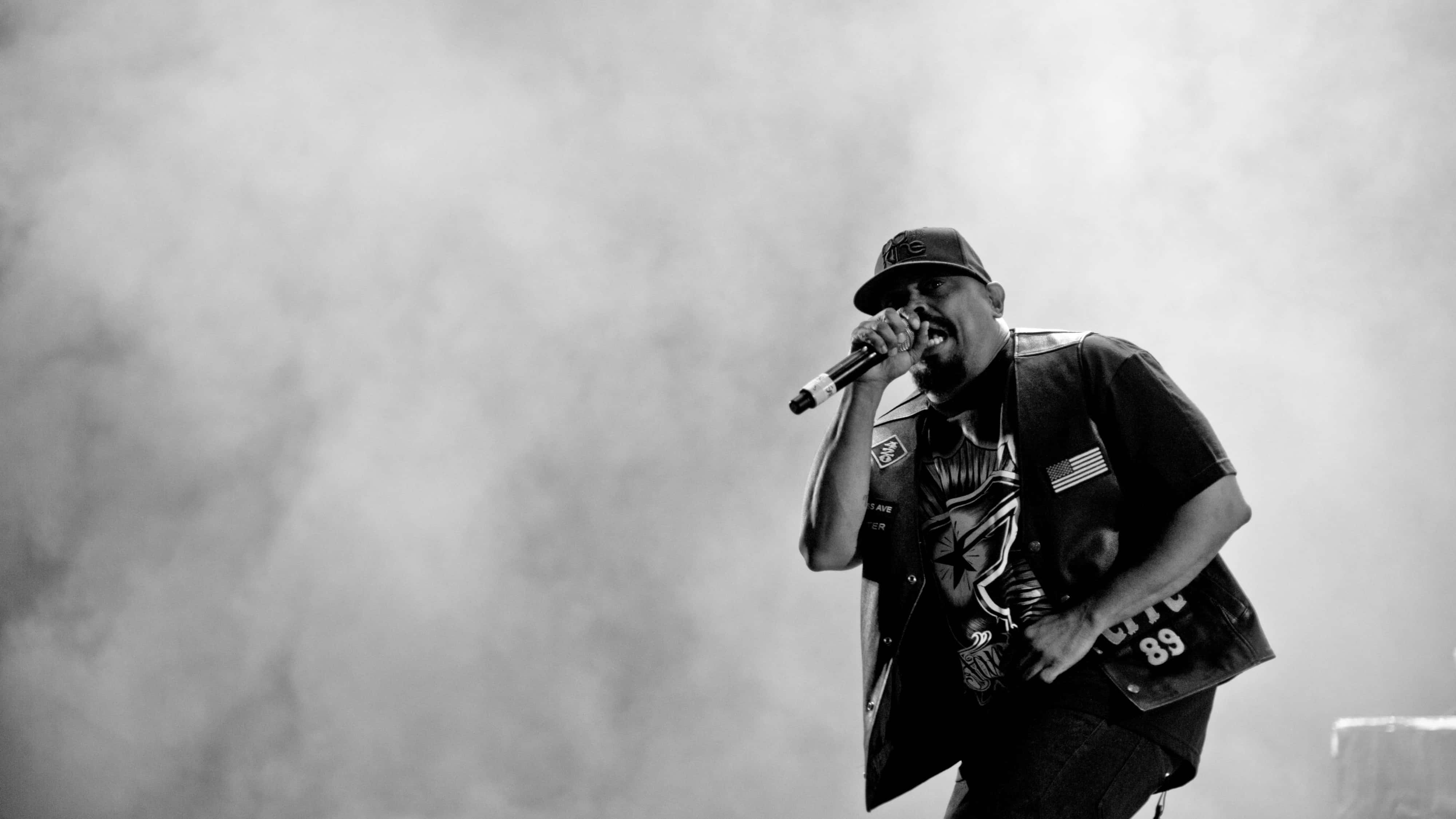 4K Rapper, black and white photo, rapper, 4K Desktop Wallpaper
