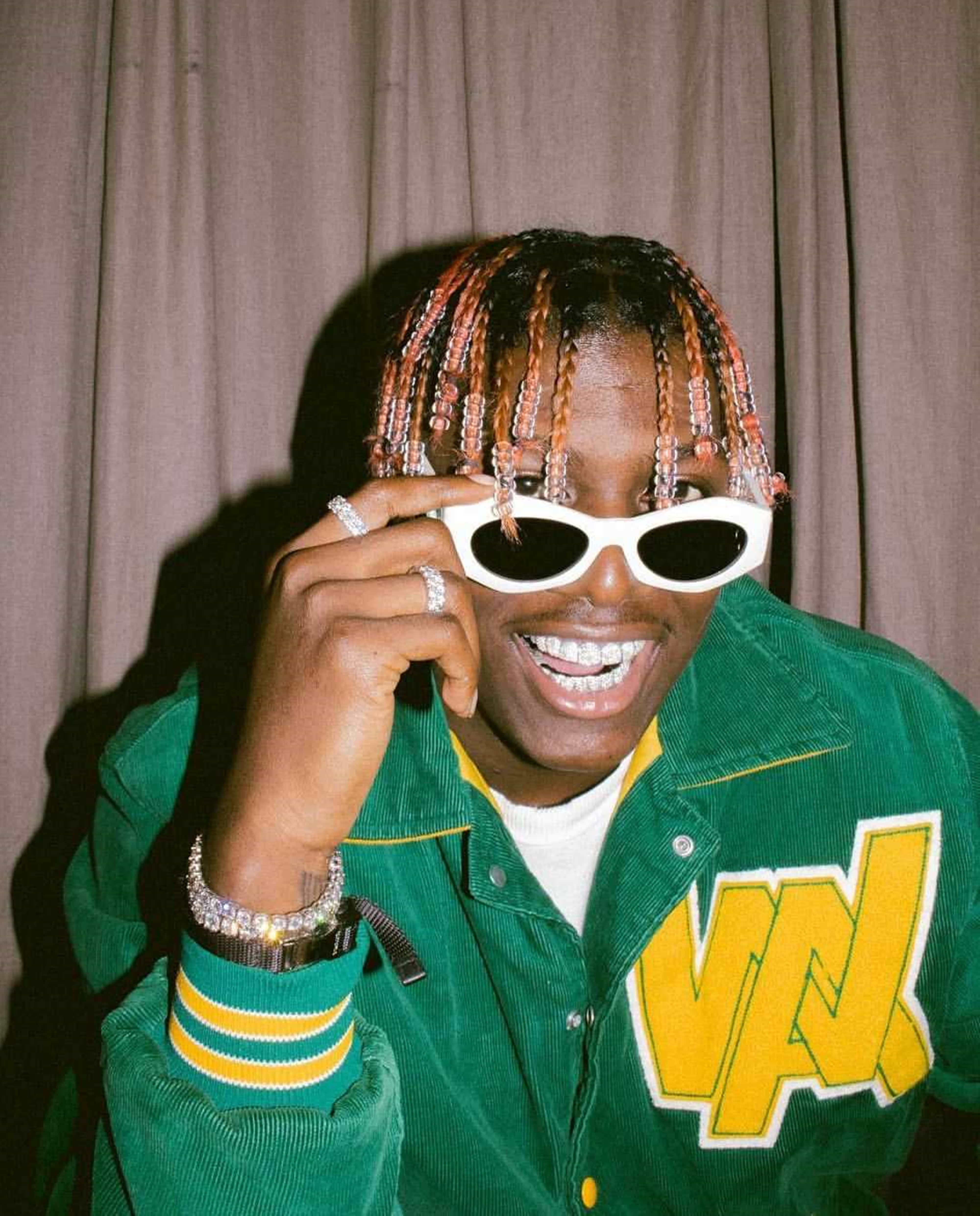 4K Rapper, colorful braided hair, white sunglasses, 4K Phone Wallpaper