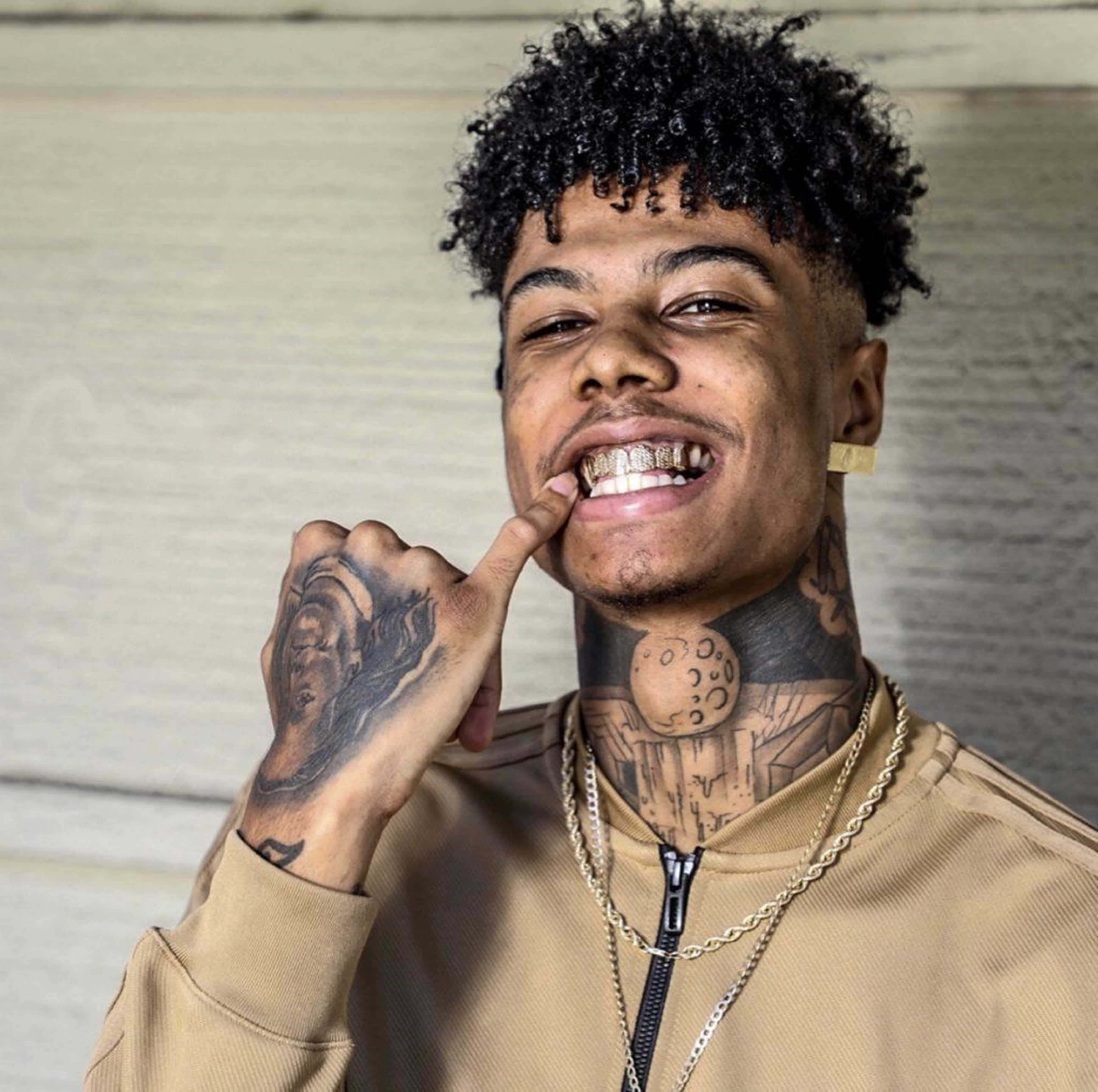 4K Rapper, gold grillz, curly hair, 4K Desktop Wallpaper