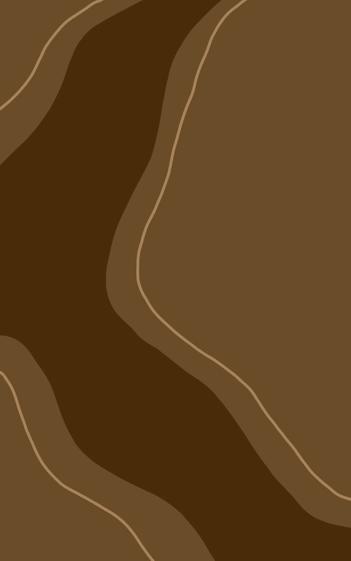 brown minimalist, brown and white river, brown background, HD Phone Wallpaper