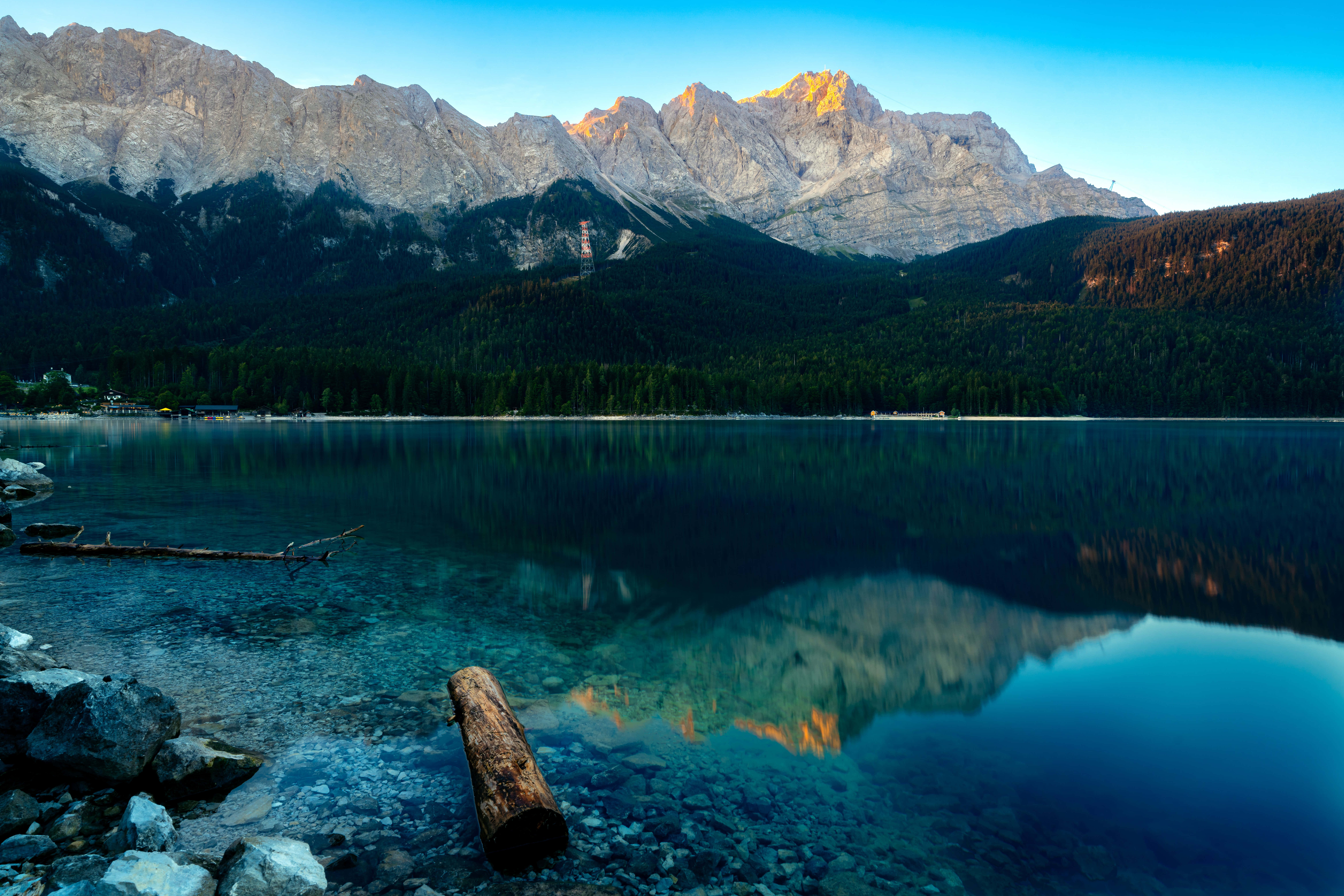 4K Lake, serene landscape, crystal clear lake, 8K Desktop Wallpaper