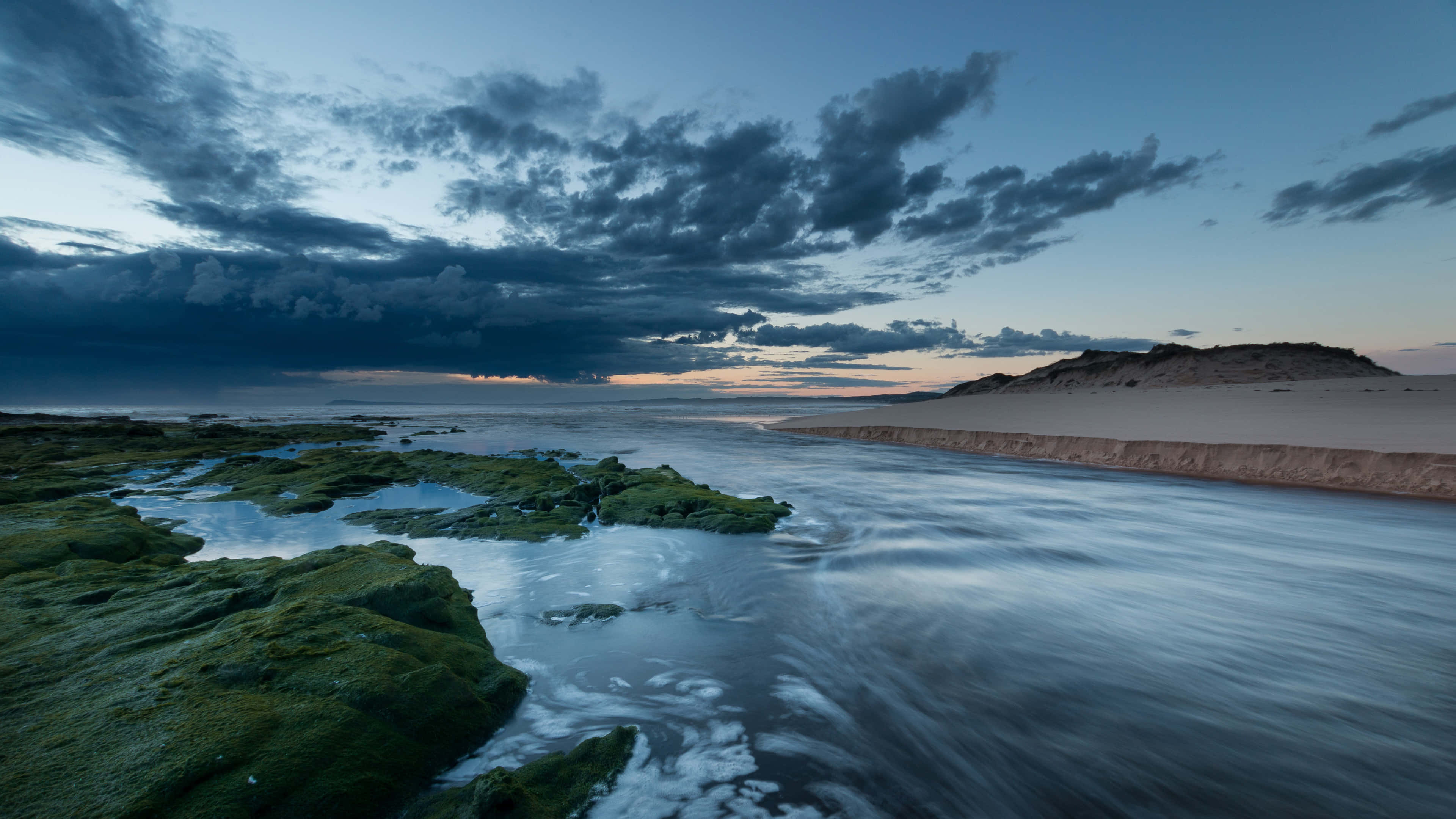 4K River, twilight landscape, flowing water, 4K Desktop Wallpaper