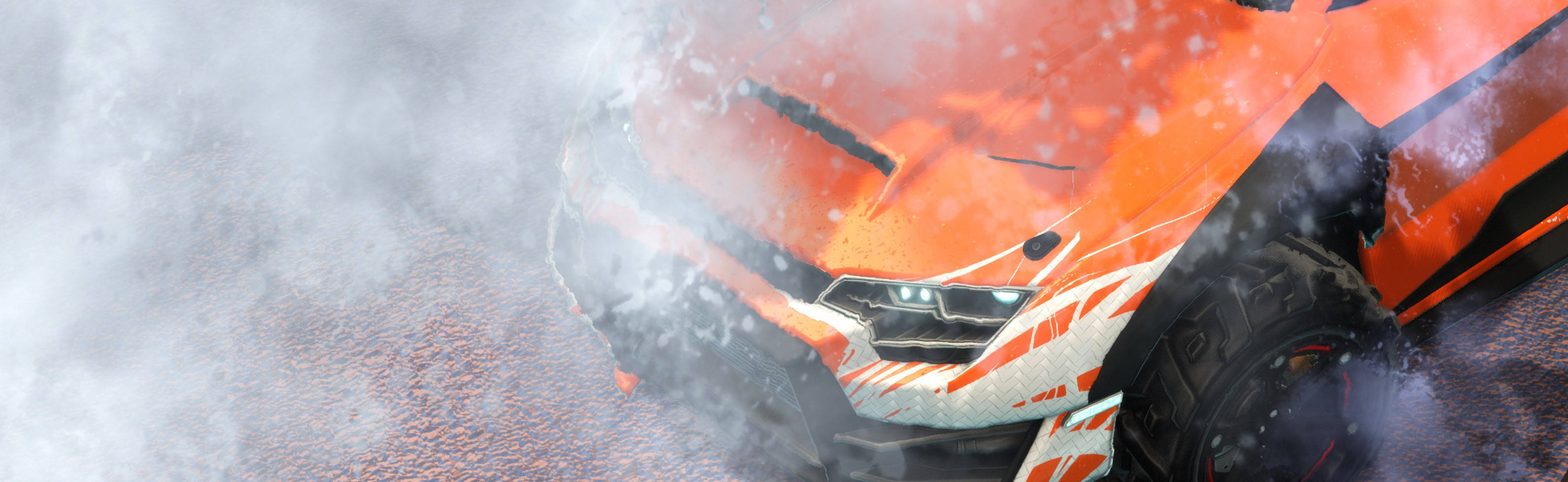 4K Rocket League, orange car, hood, 2K Desktop Wallpaper