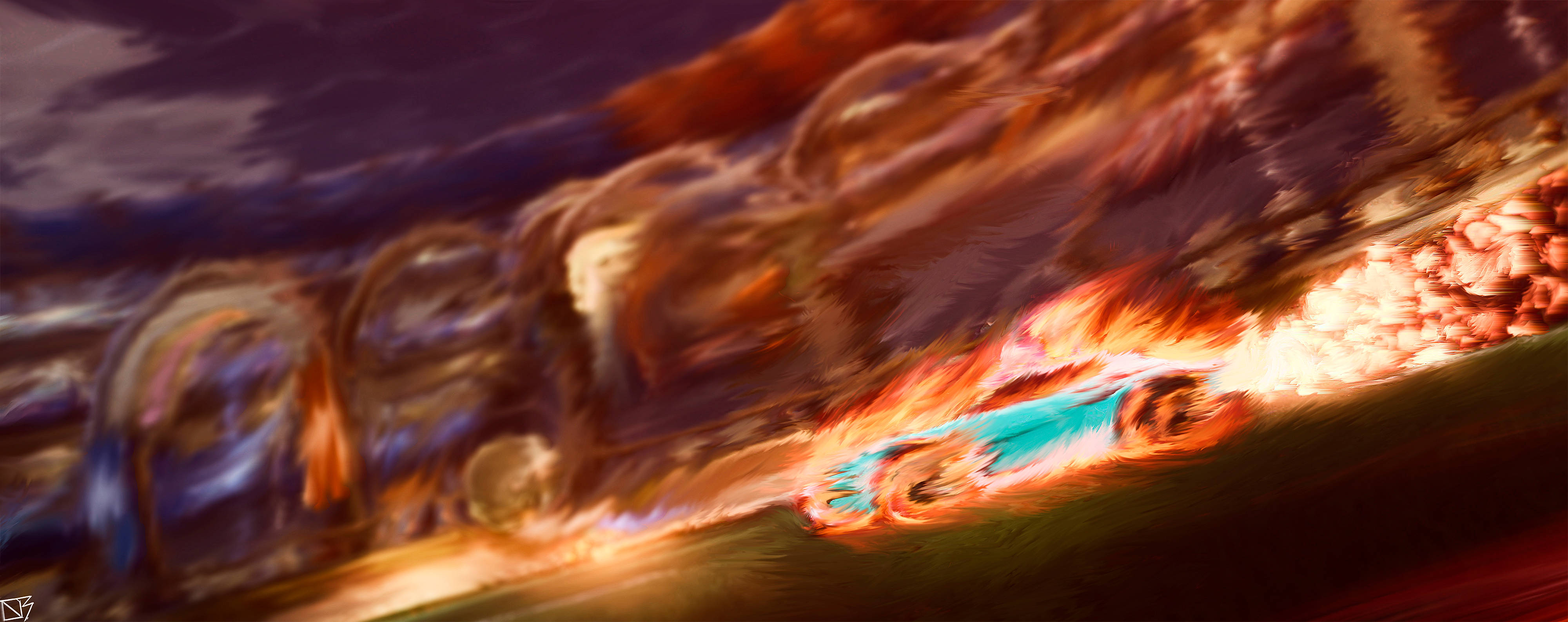 4K Rocket League, turquoise sports car, fiery orange trails, 4K Desktop Wallpaper