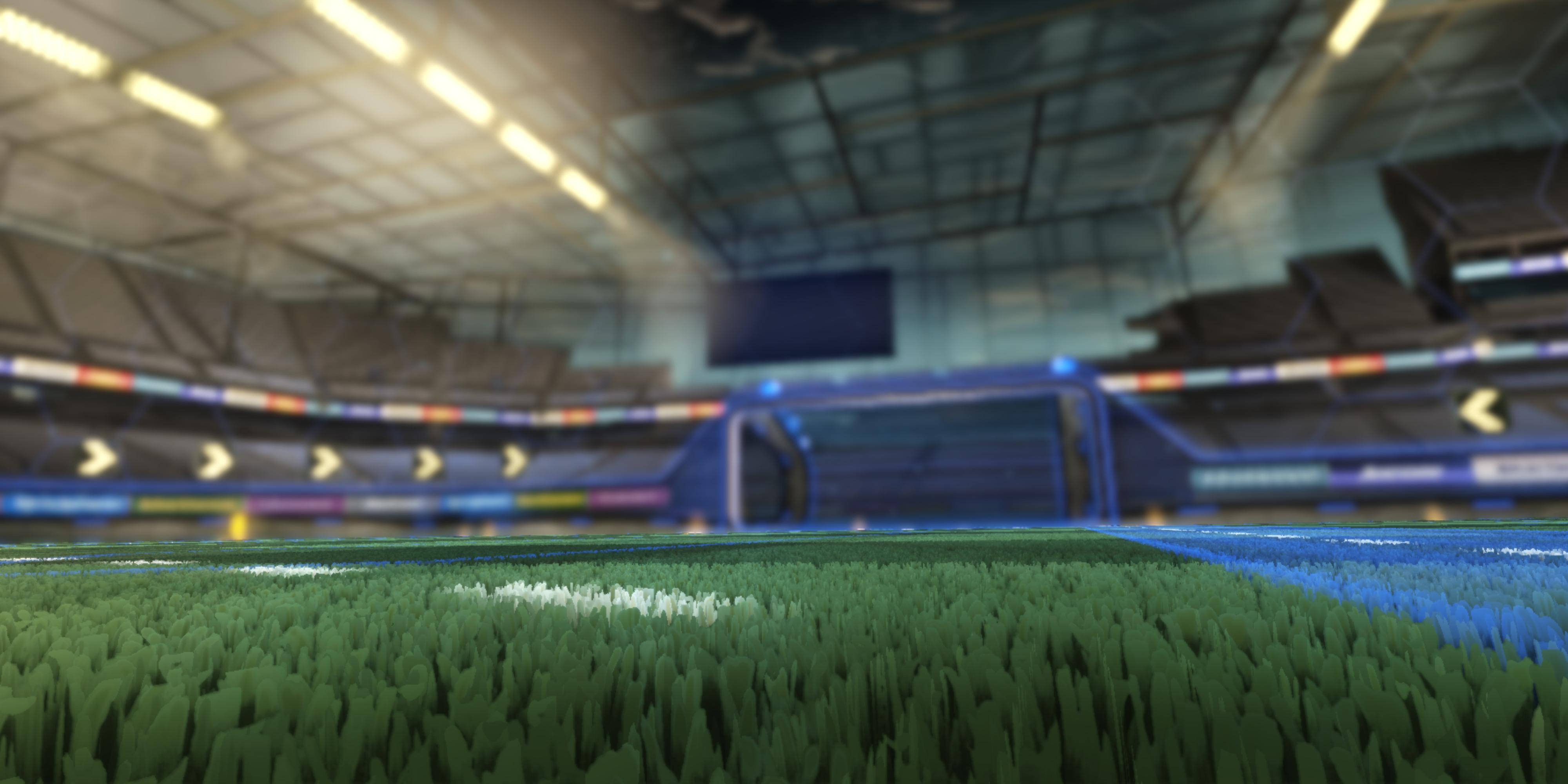 4K Rocket League, field goal, vibrant green football pitch, 4K Desktop Wallpaper
