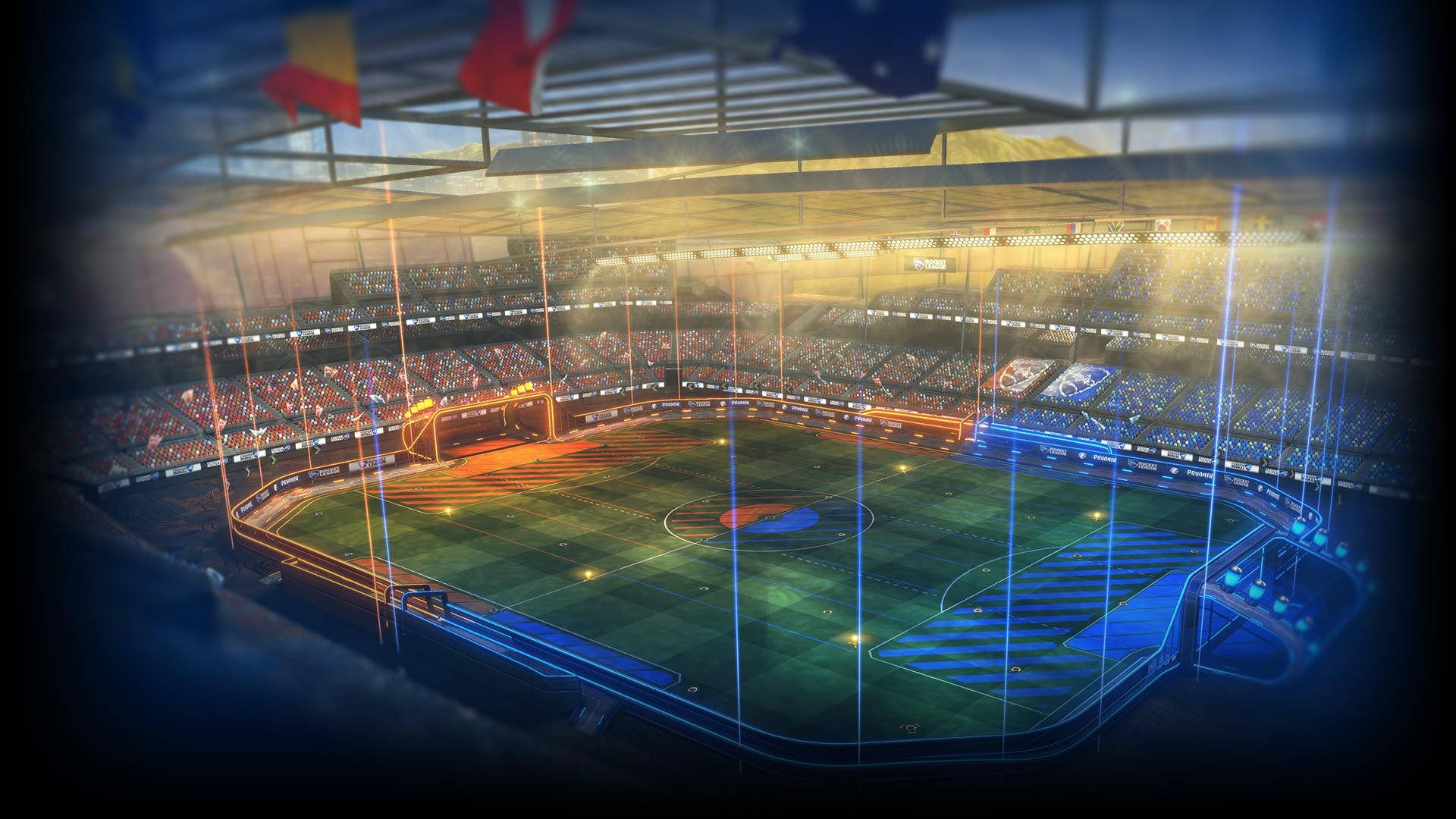 Rocket League, stadium, night, Full HD Desktop Wallpaper