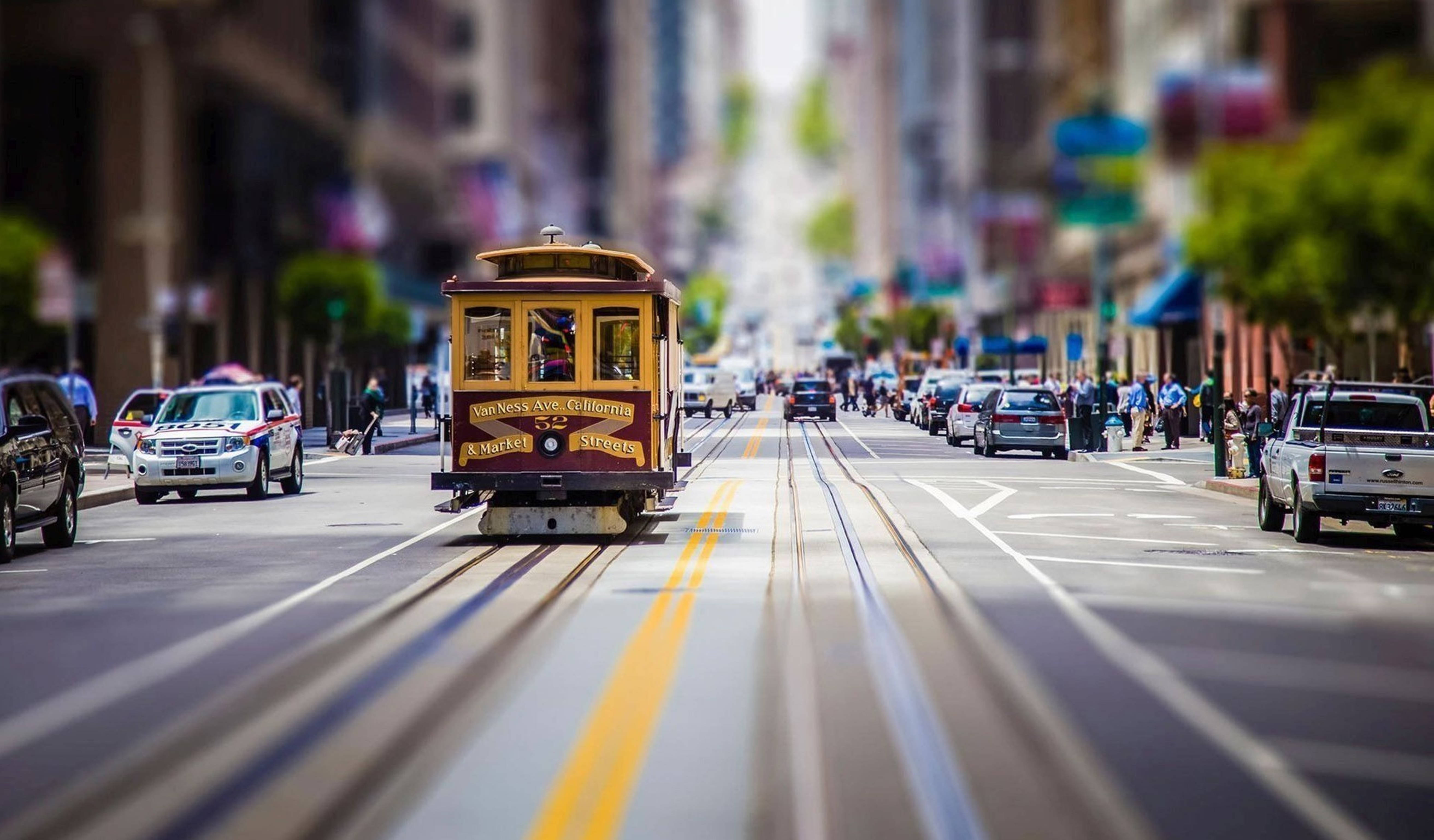 San Francisco, cable car, 4K roadway transportation, 5K Desktop Wallpaper