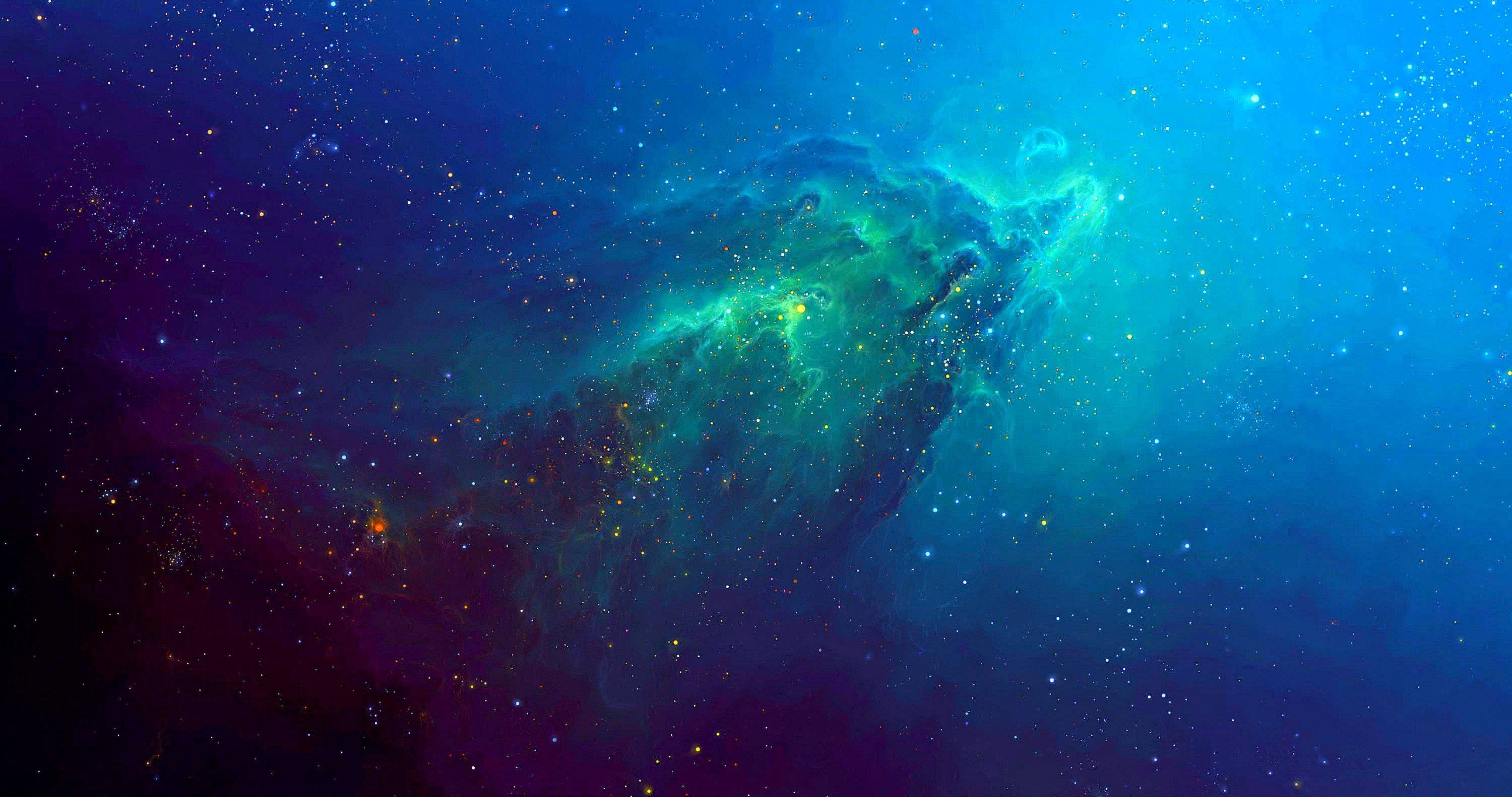 blue 4k space nebula hd, teal, deep purple, 4K Desktop Wallpaper
