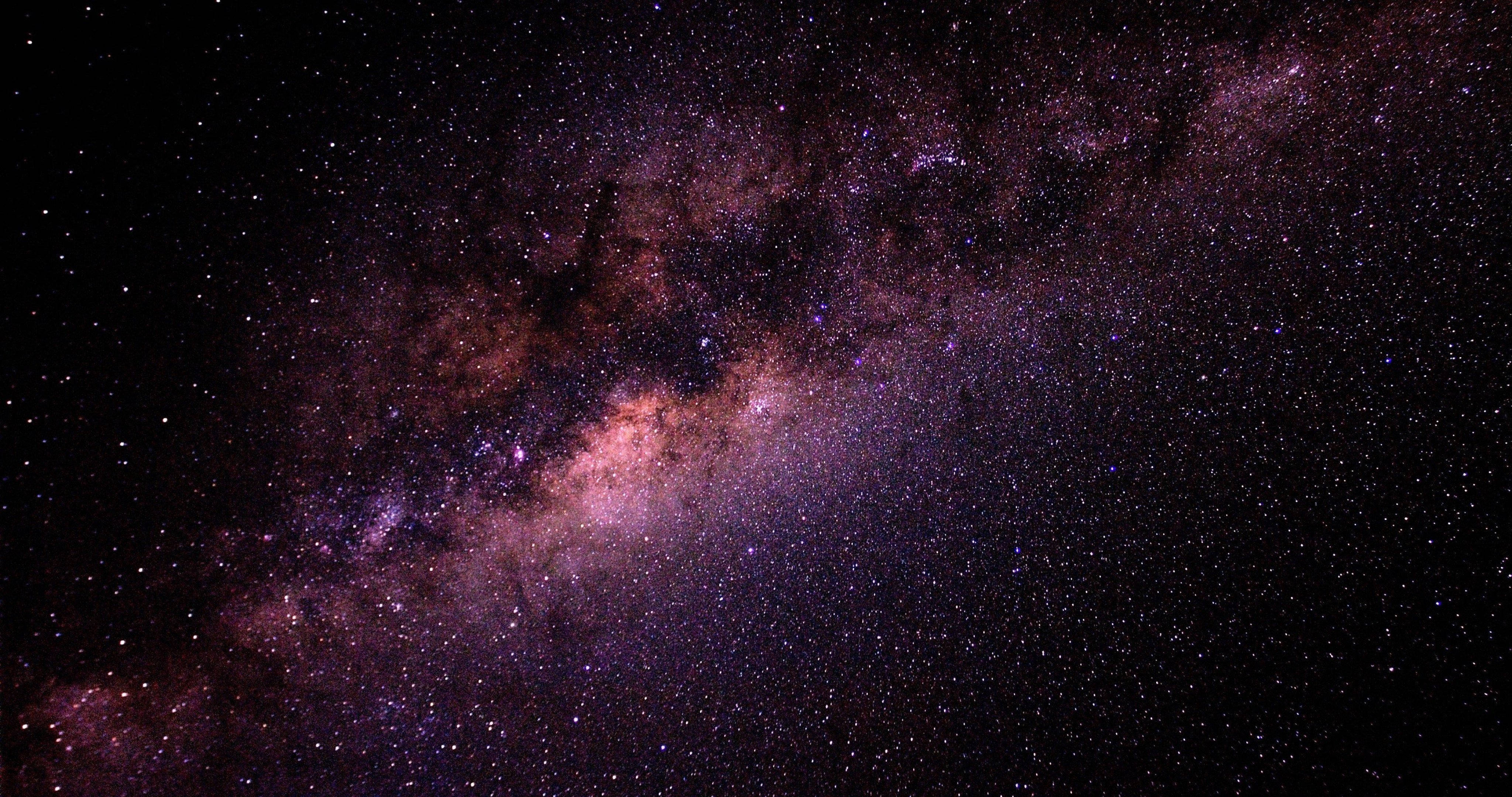 4K Ultra HD Galaxy Red Clouds, Milky Way galaxy, purple and pink cosmic dust, 4K Desktop Wallpaper