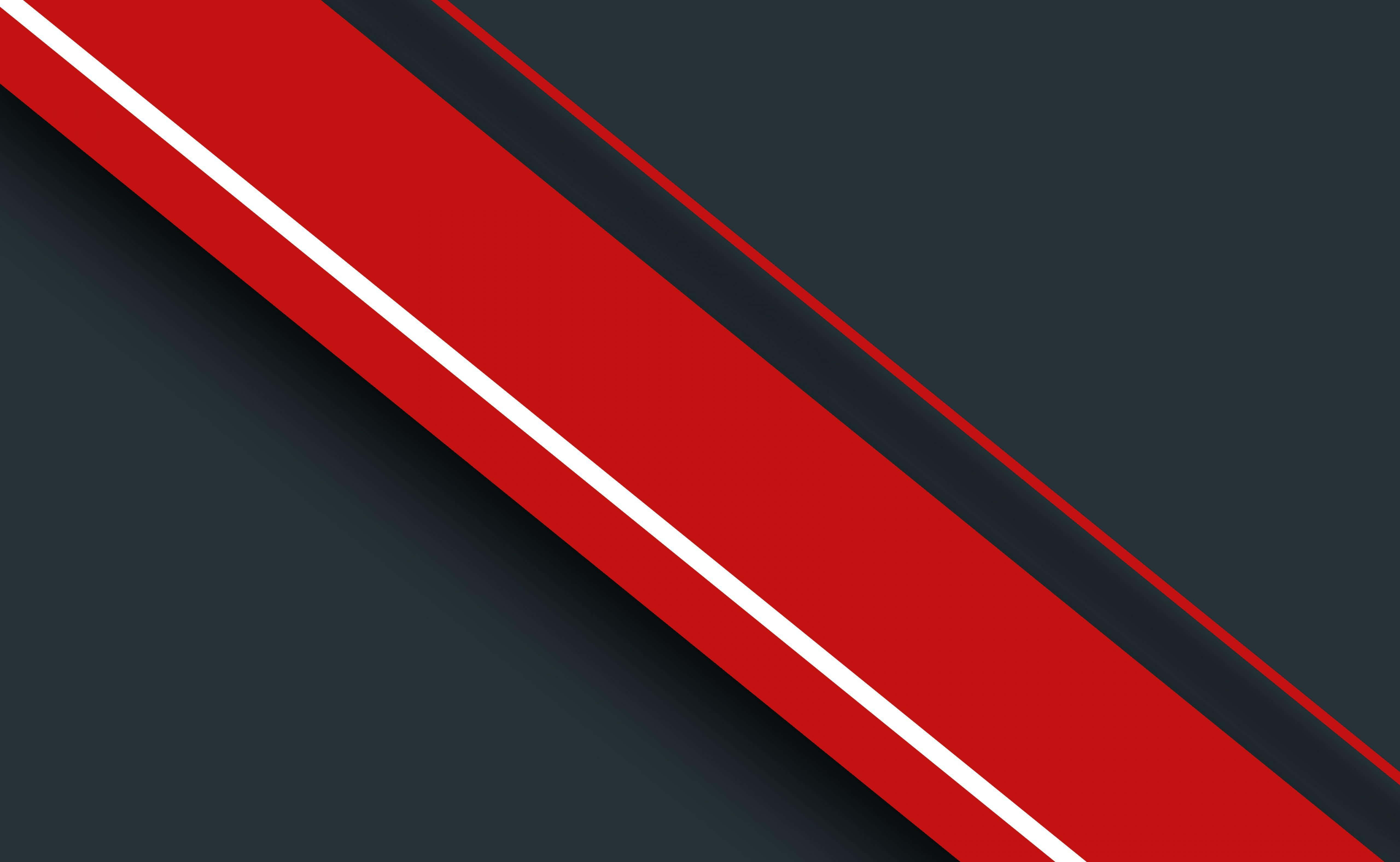 4K Stripes, red stripe, white accents, 5K Desktop Wallpaper