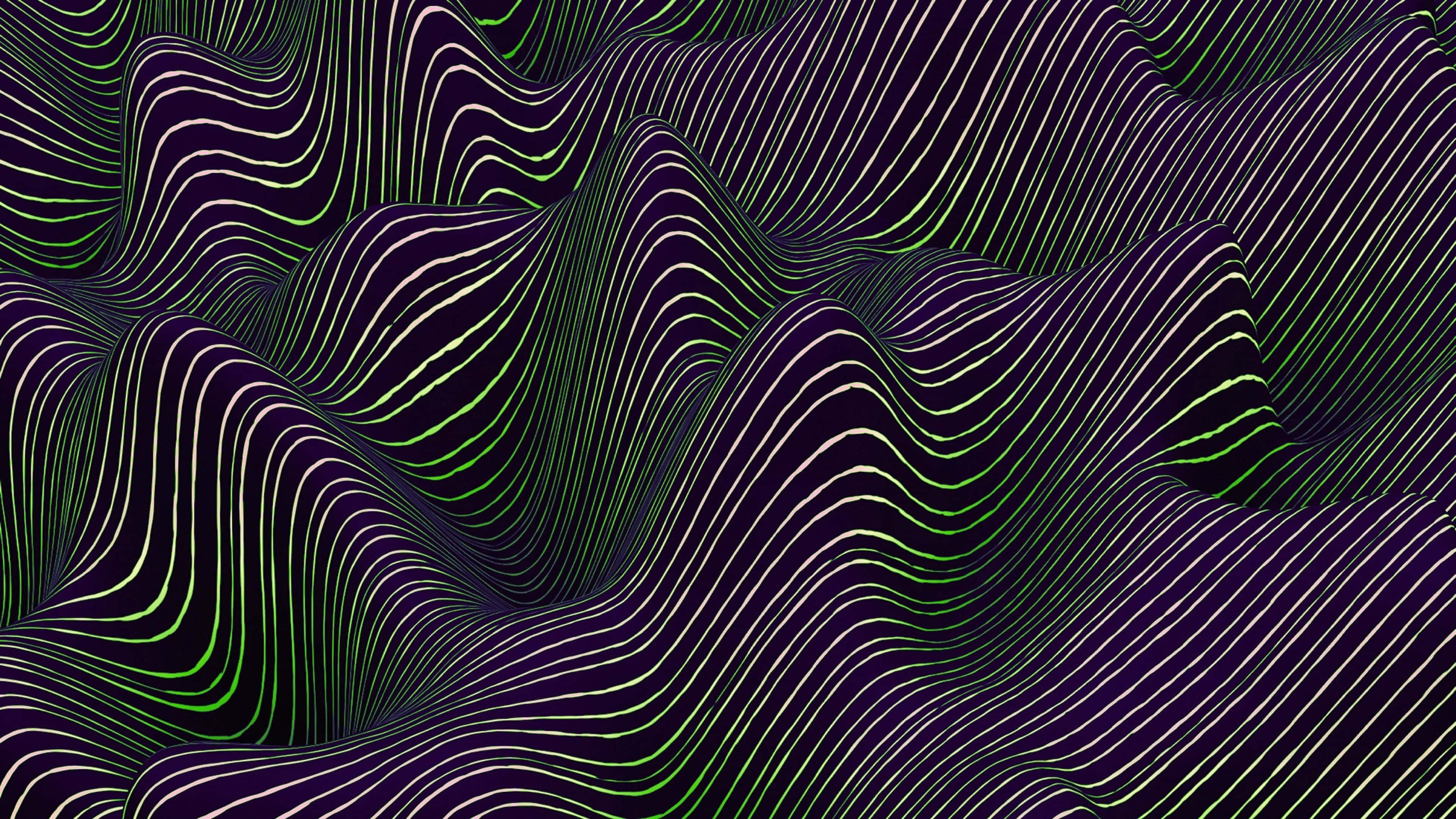 4K Stripes, neon green, white, 4K Desktop Wallpaper