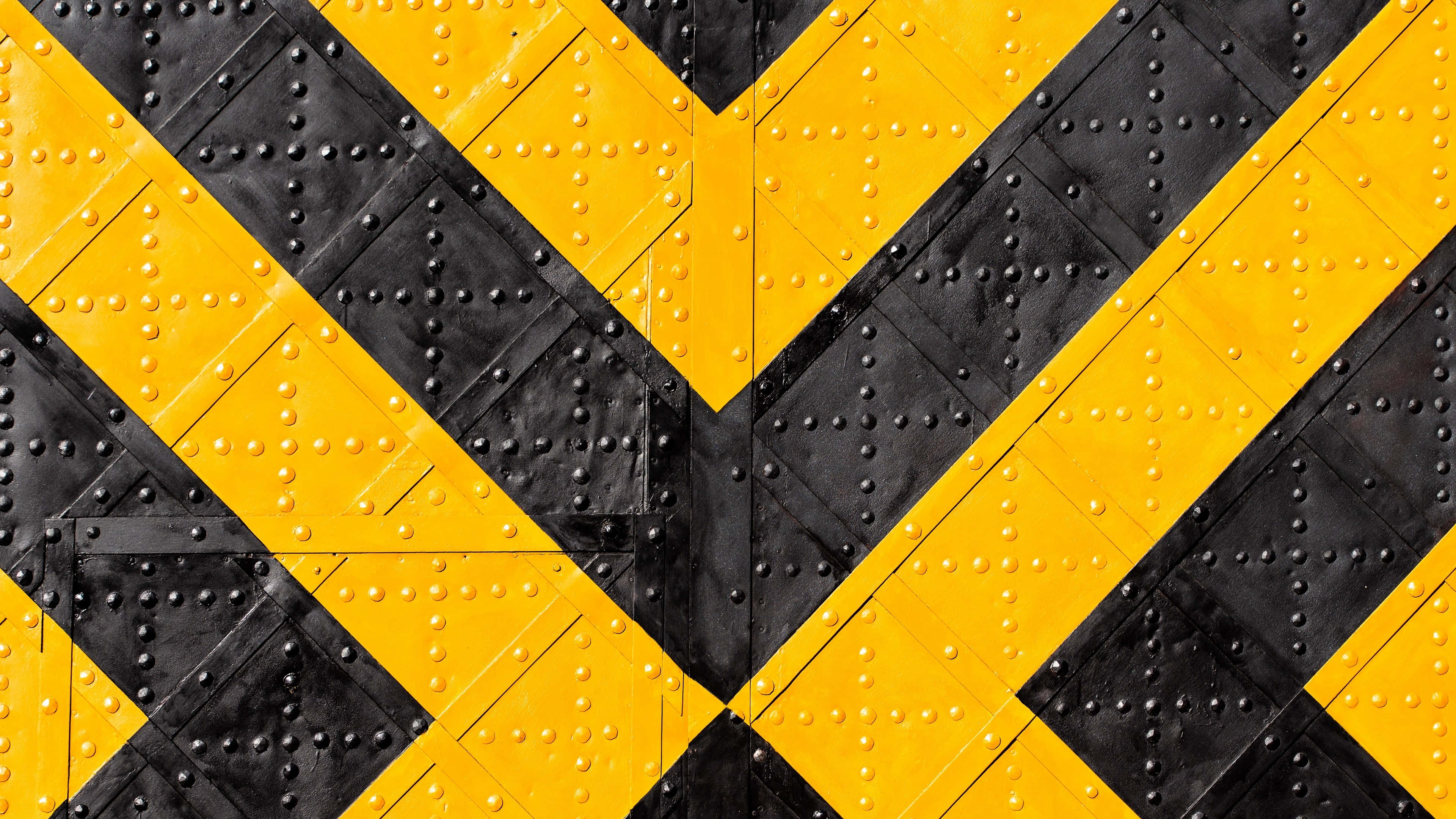 4K Stripes, colorful spectrum, yellow and black chevron stripes, 4K Desktop Wallpaper