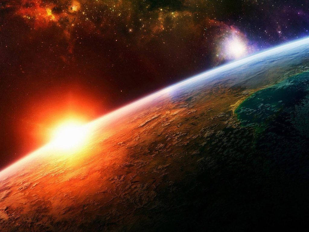 4K Earth Sunrise From Space, sunrise, Earth, SD Desktop Wallpaper