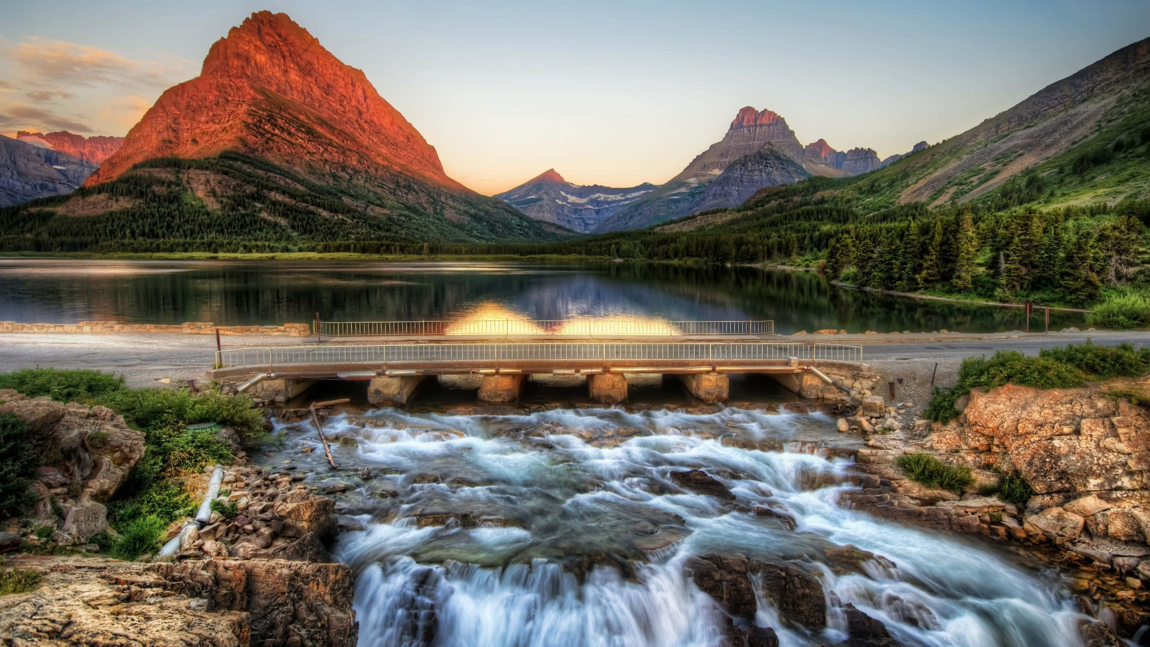 4K HDR, 3840 x 2160, mountain lake, 4K Desktop Wallpaper