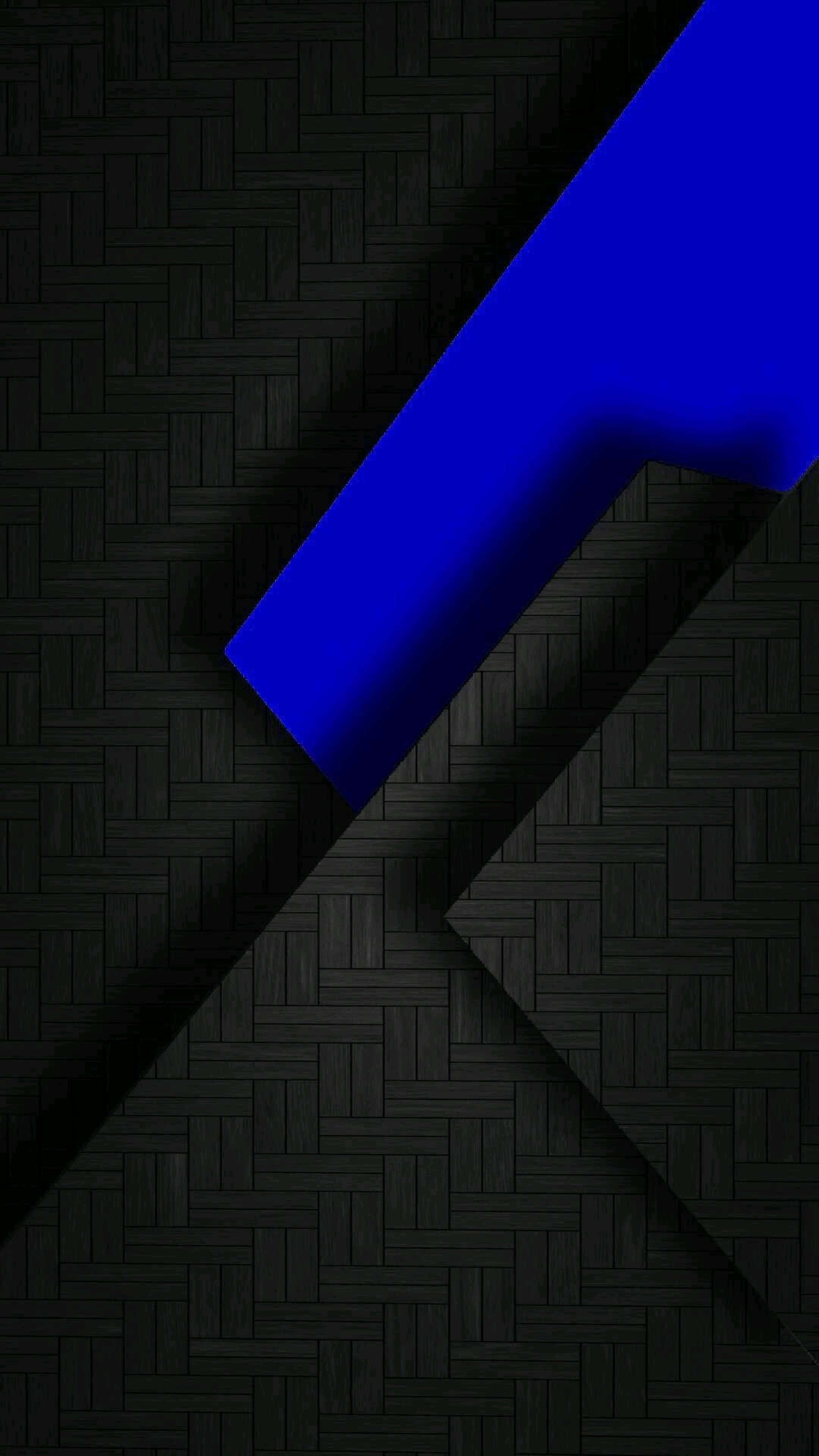 4K Super Amoled Phone, royal blue diagonal stripe, dark woven black textured background, 4K Phone Wallpaper