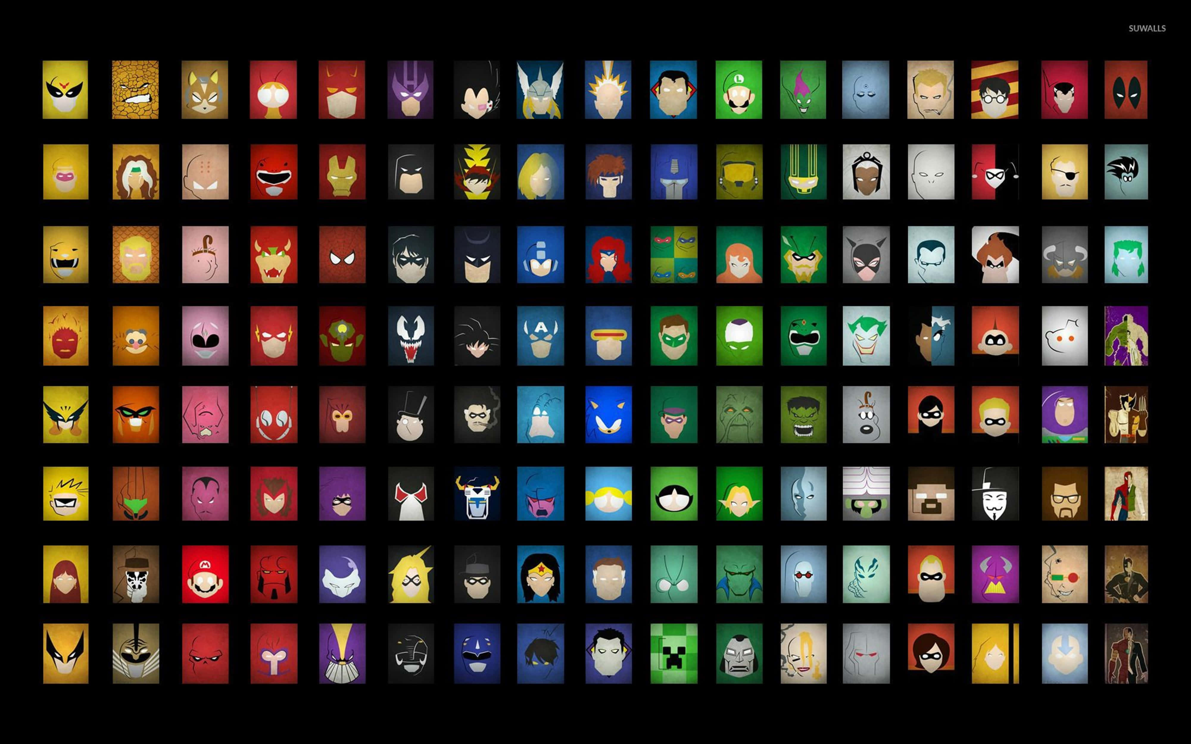 4K Superhero, pixel-art, colorful, 4K Desktop Wallpaper