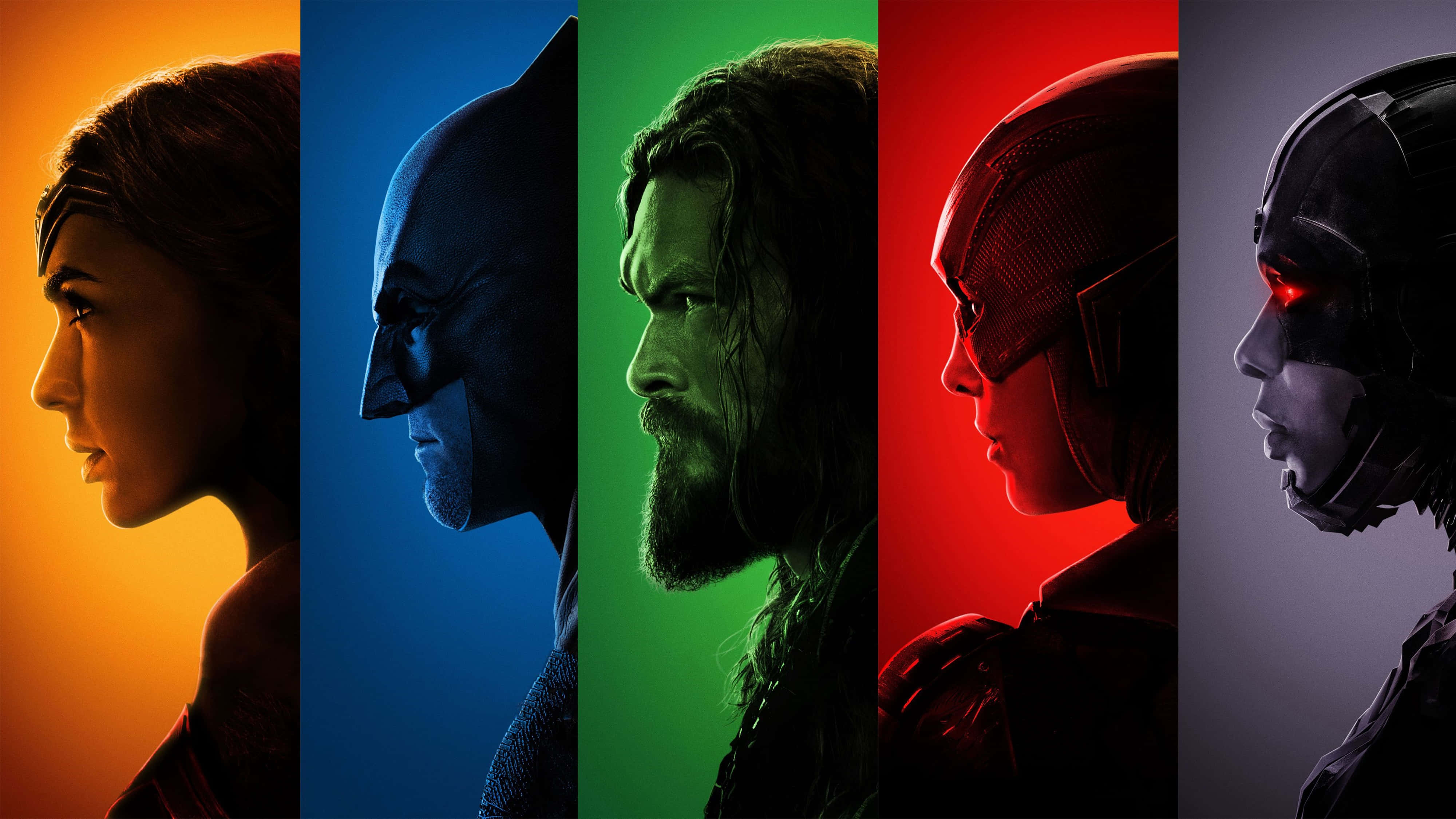 4K Superhero, silhouette, vibrant colored backgrounds, 4K Desktop Wallpaper