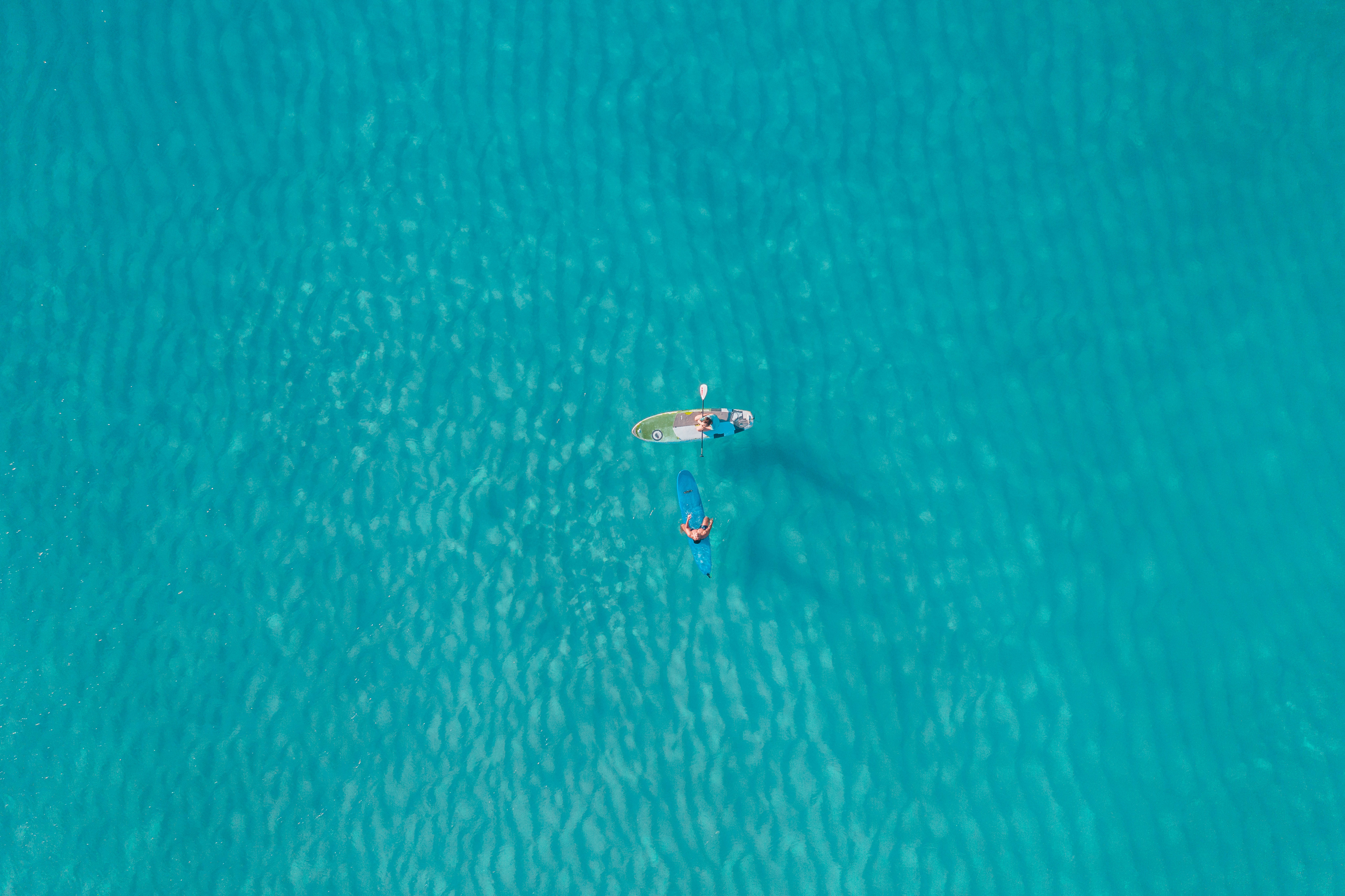 4K Tablet, paddleboards, calm turquoise ocean water, 8K Desktop Wallpaper