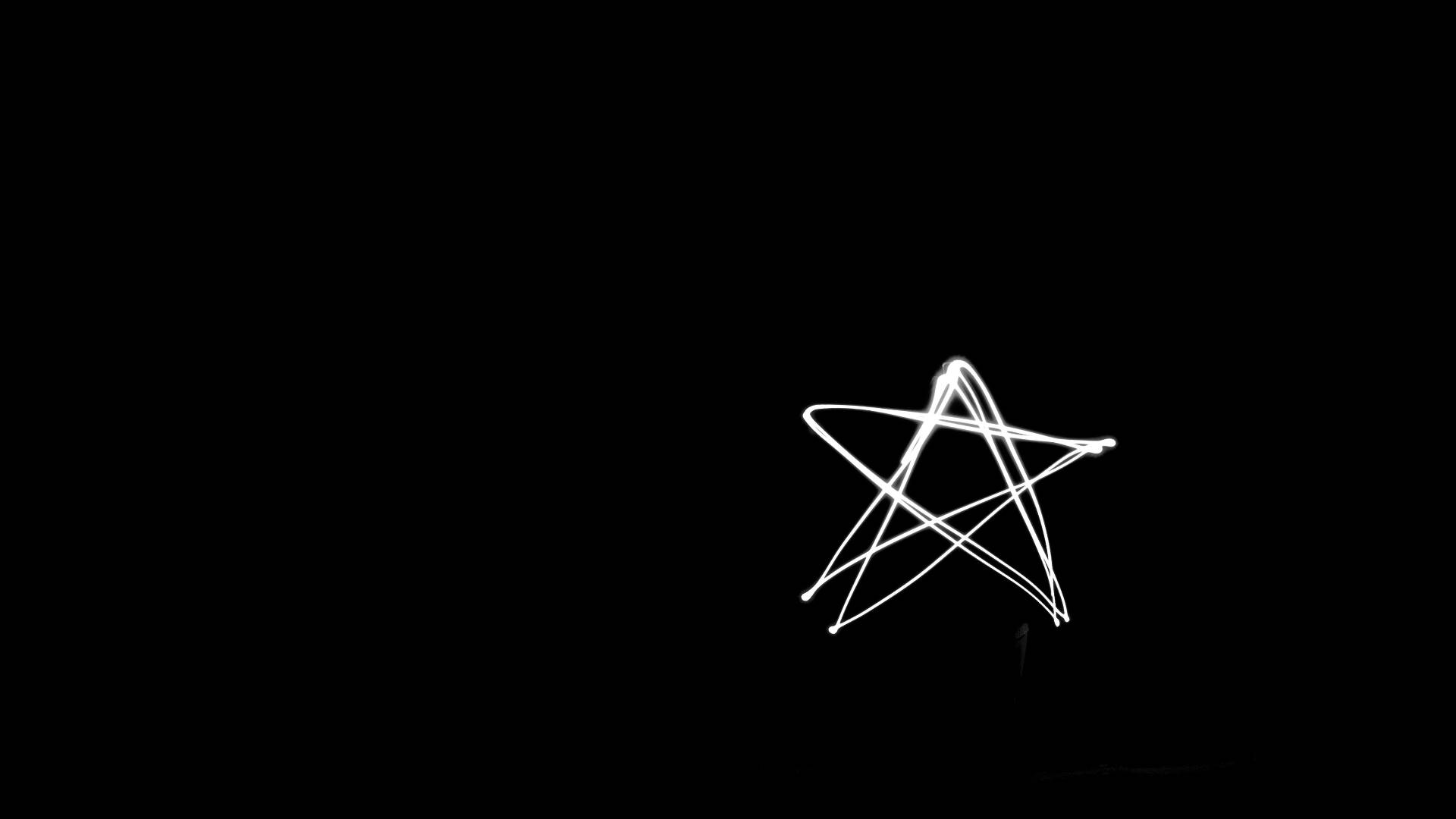 star, white star, light trails, Full HD Desktop Wallpaper