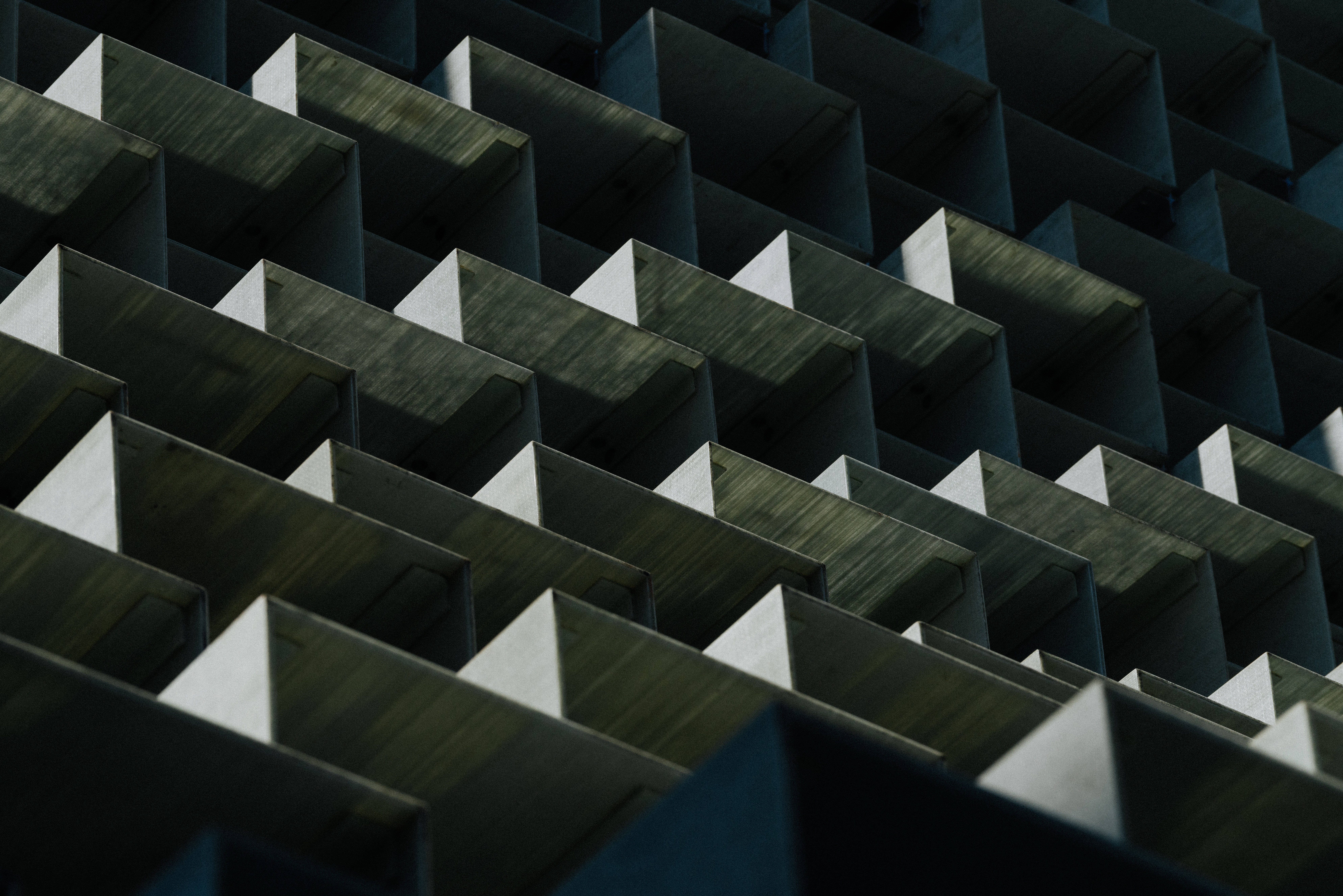 4K Tablet, stone triangles, dark green, 8K Desktop Wallpaper