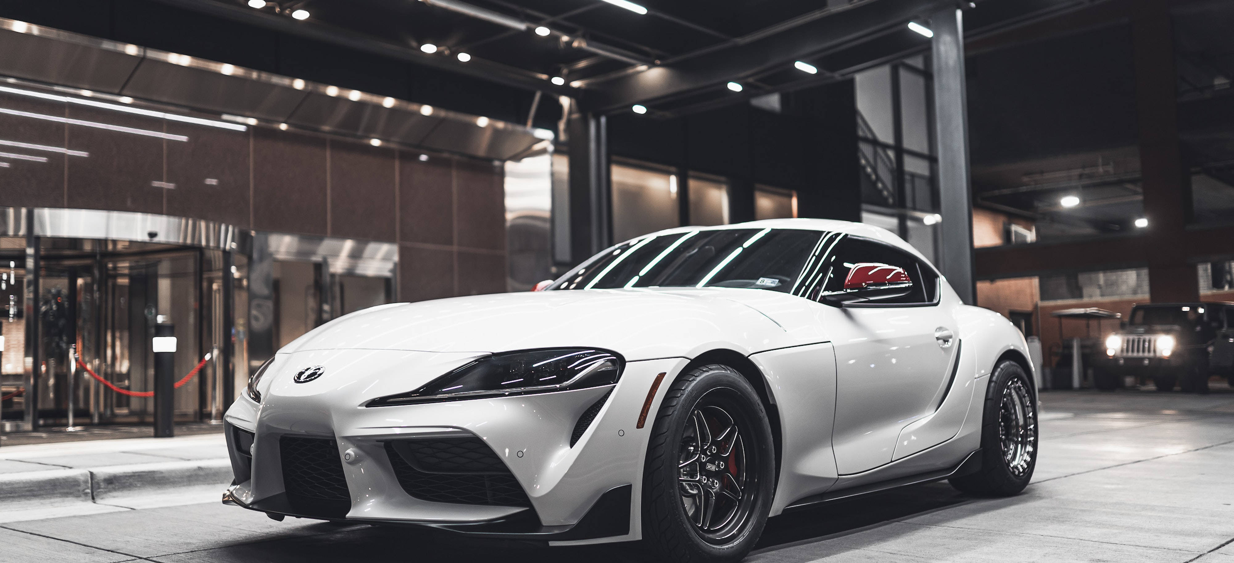 4K Toyota Supra, white, black rims, 4K Desktop Wallpaper