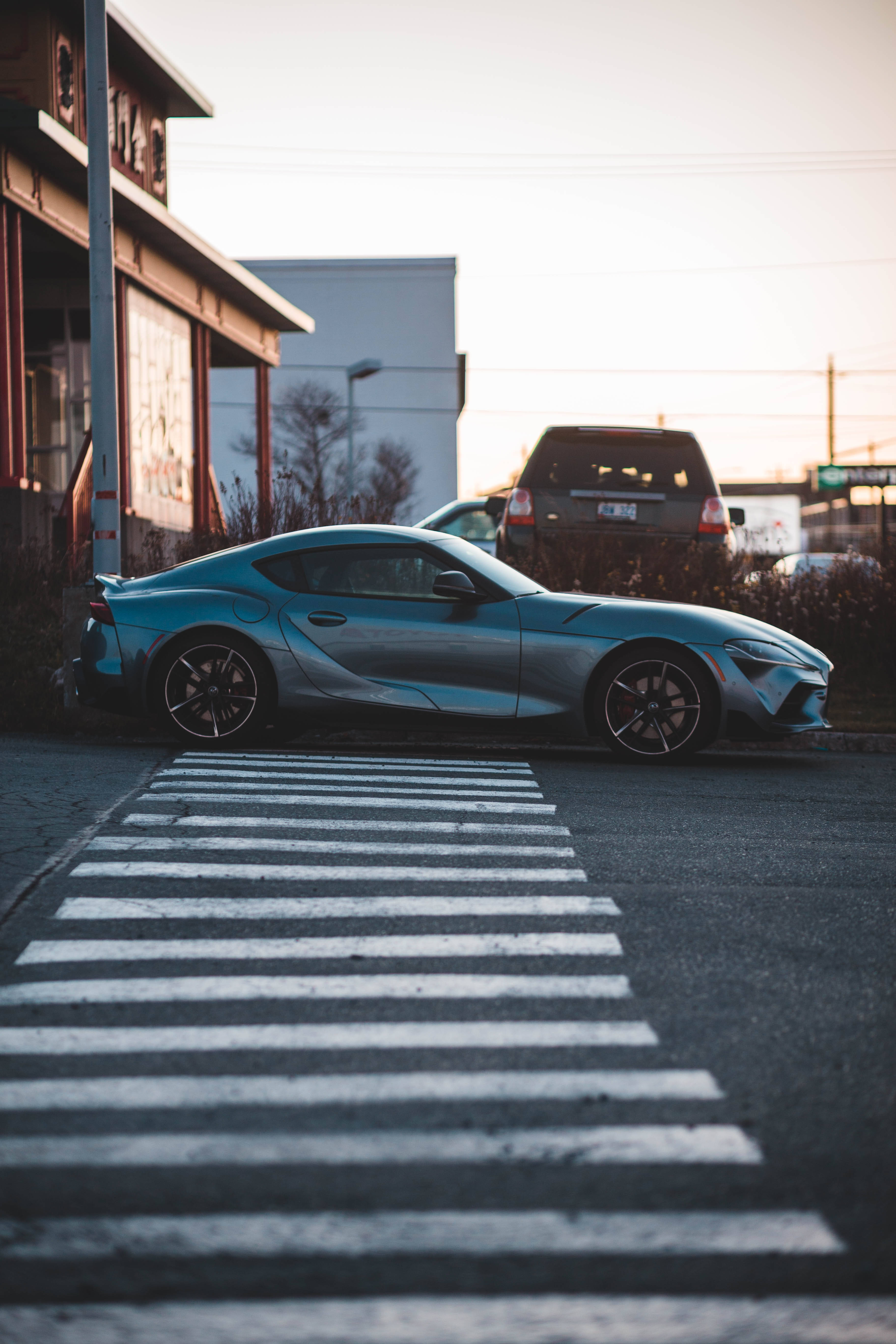 4K Toyota Supra, silver, sports car, 5K Phone Wallpaper