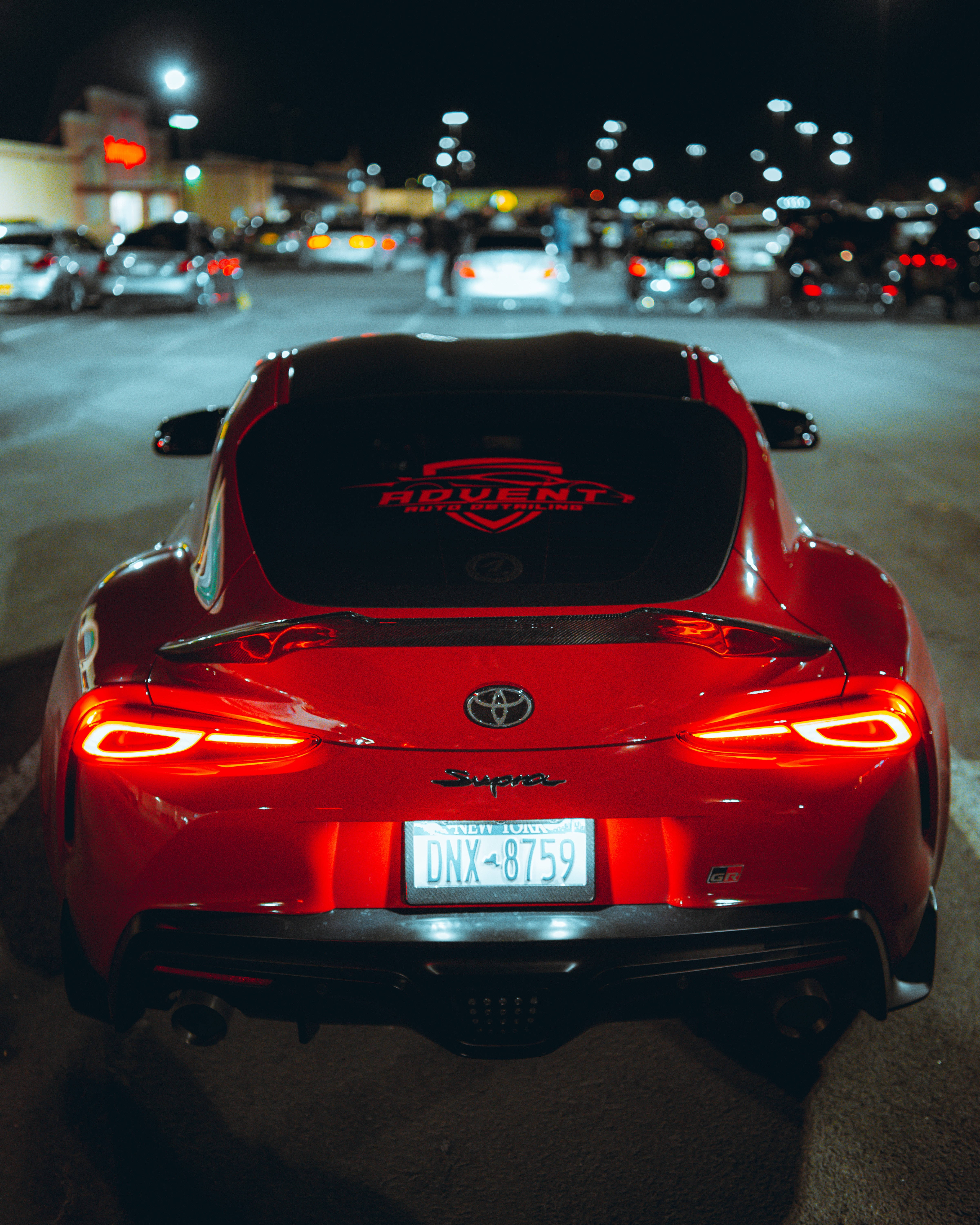 4K Toyota Supra, red, glossy, 5K Phone Wallpaper