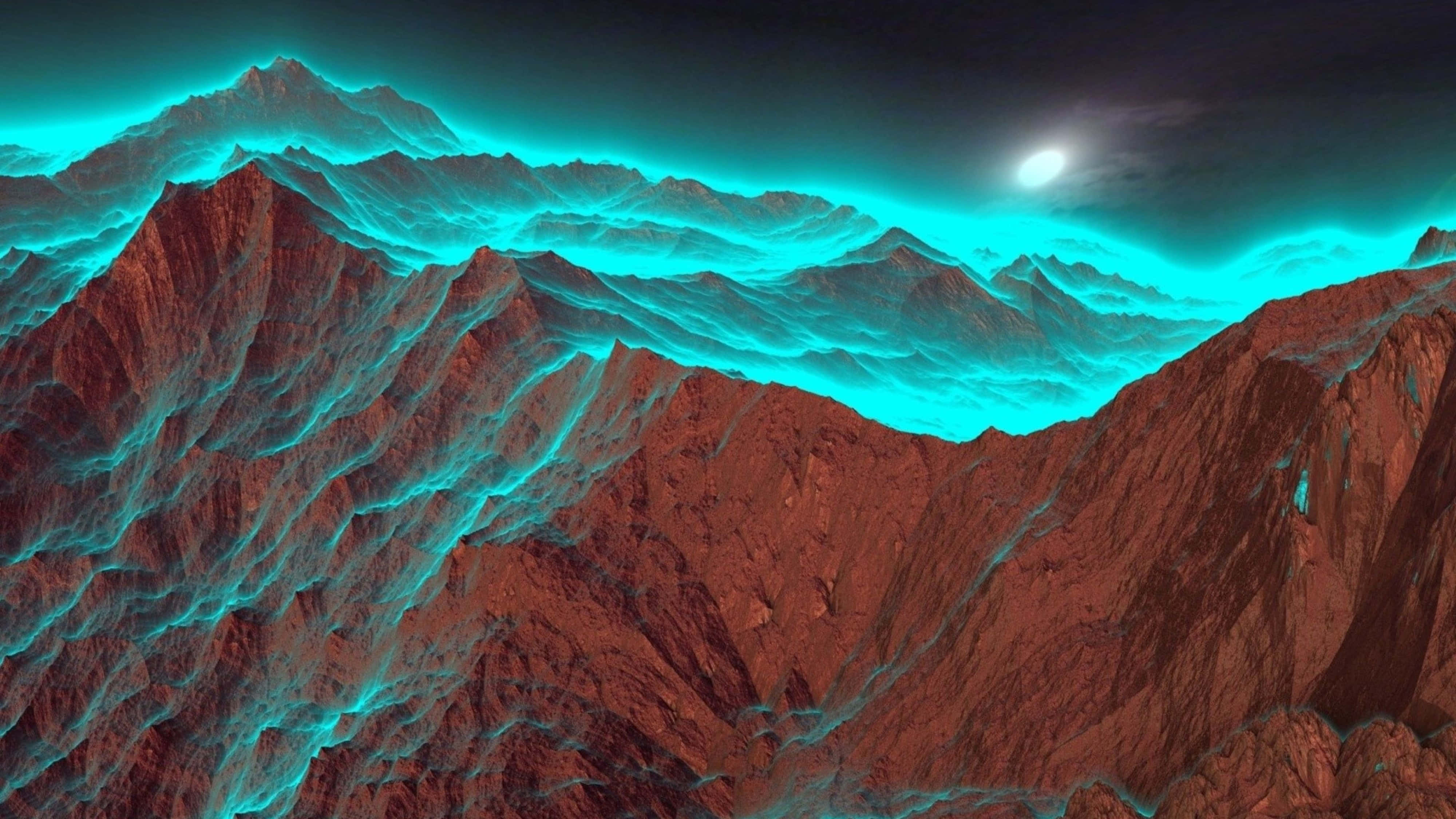 4K UHD, teal energy, dark sky, 4K Desktop Wallpaper