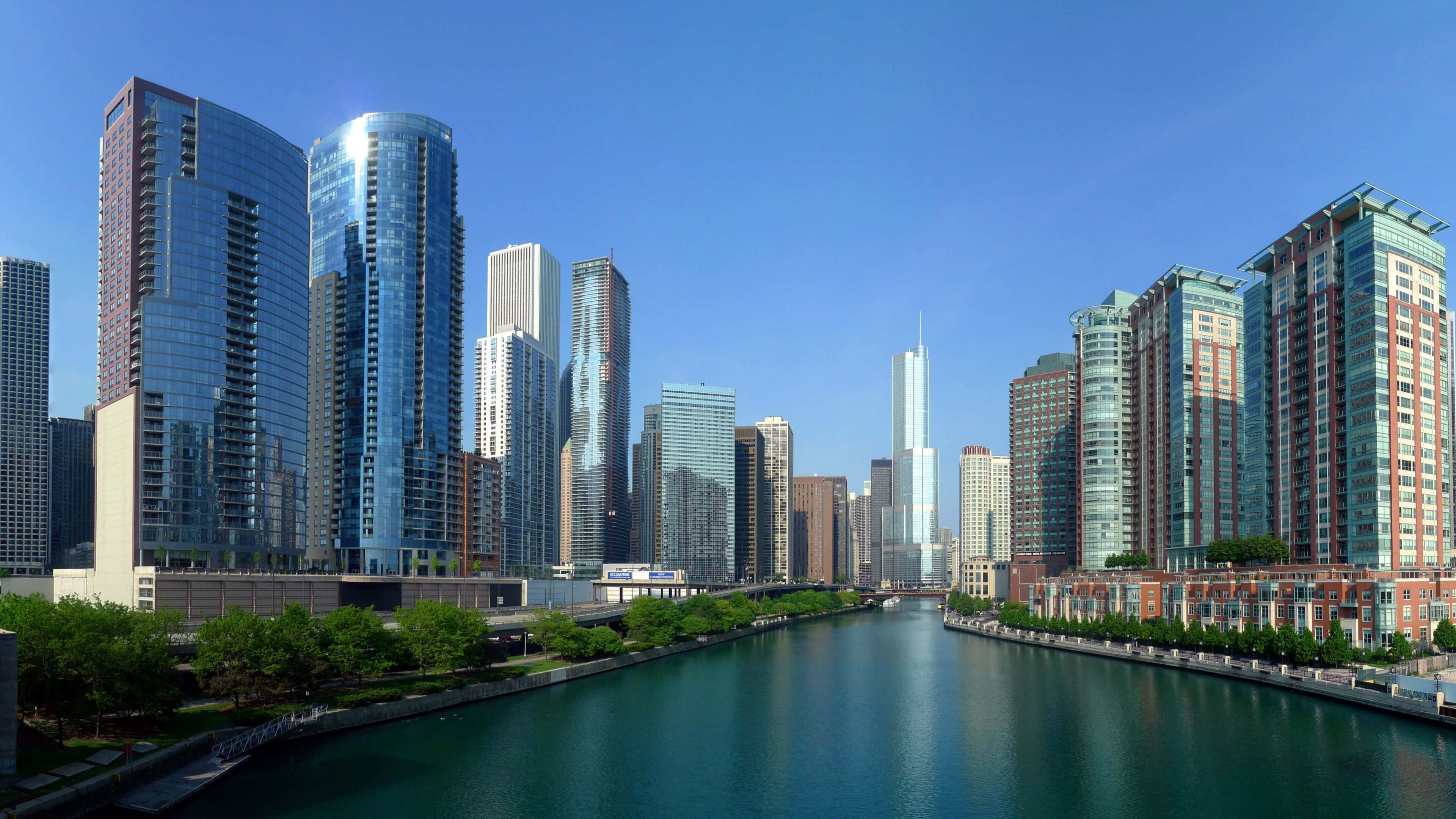 4K Ultra HD Chicago, Chicago, skyline, 4K Desktop Wallpaper